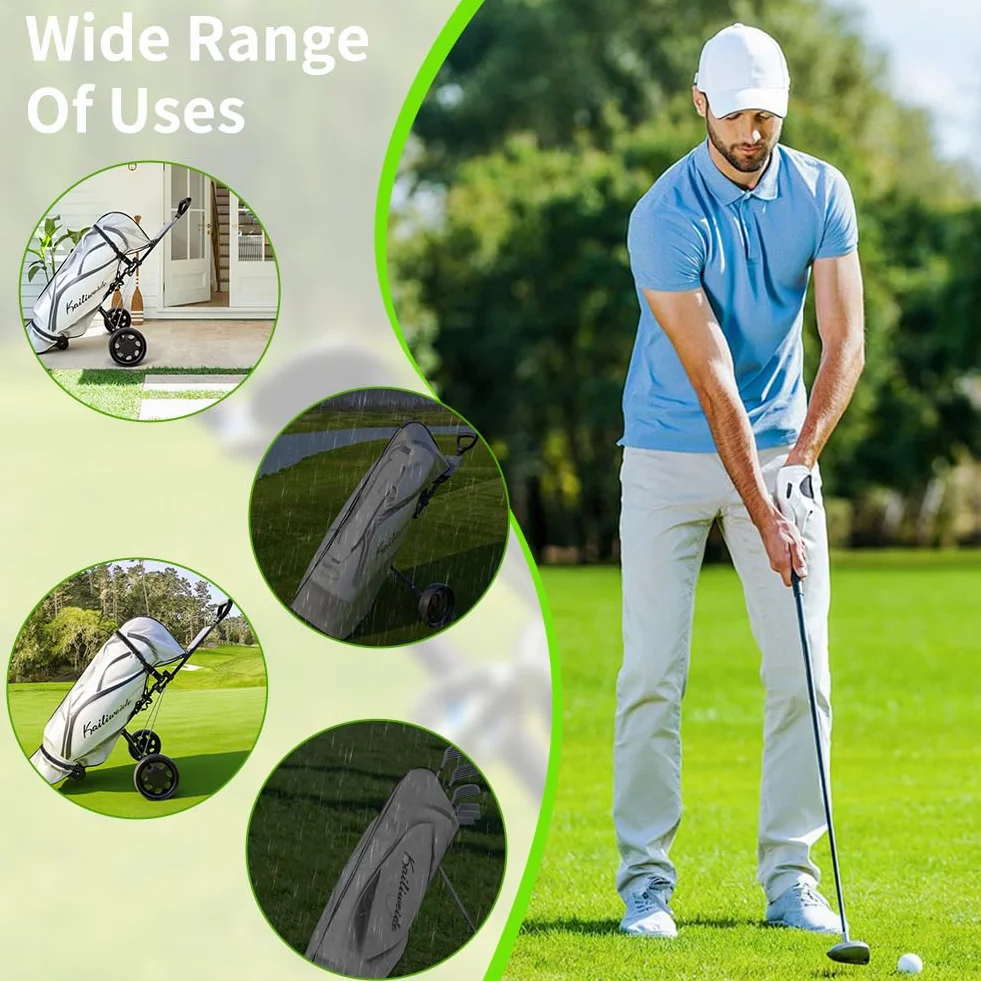Flintronic Sac de Golf, Housse de Voyage étanche Poussière Coupe-Vent pour Hommes Femmes Golfeurs