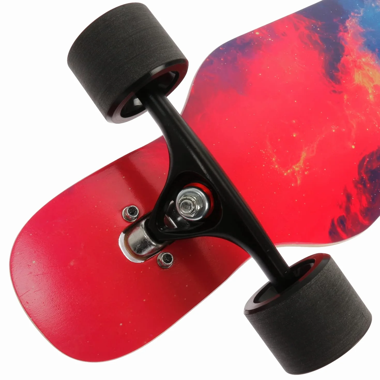 FunTomia Longboard 2 niveaux flexibles Skateboard Drop Through Cruiser Roulement à billes Mach1 Speed Outil en T