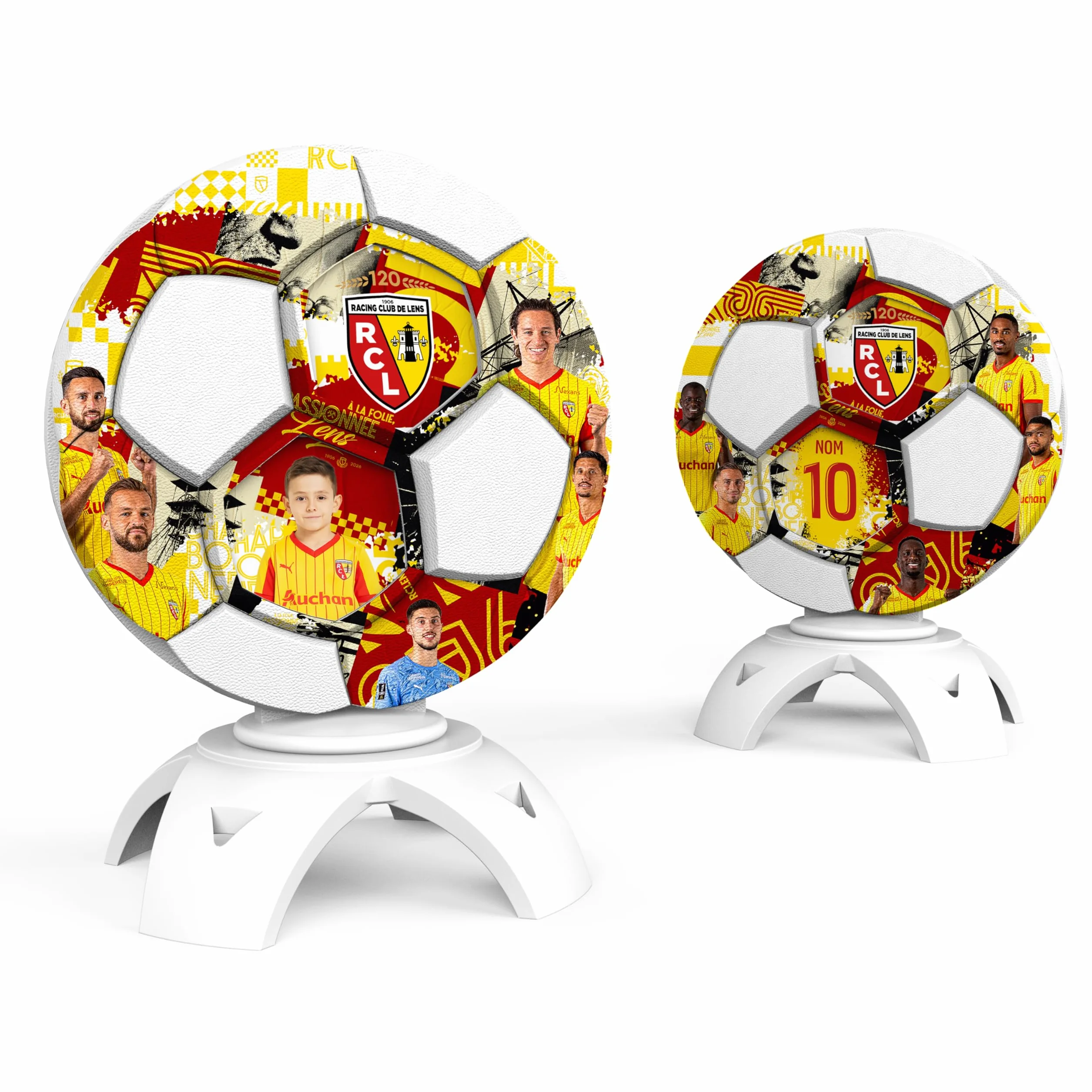 Trophée Collector RC Lens Officiel – Personnalisable avec Photo, Nom & Numéro | Objet de Collection Supporter, Cadeau Unique Made in France