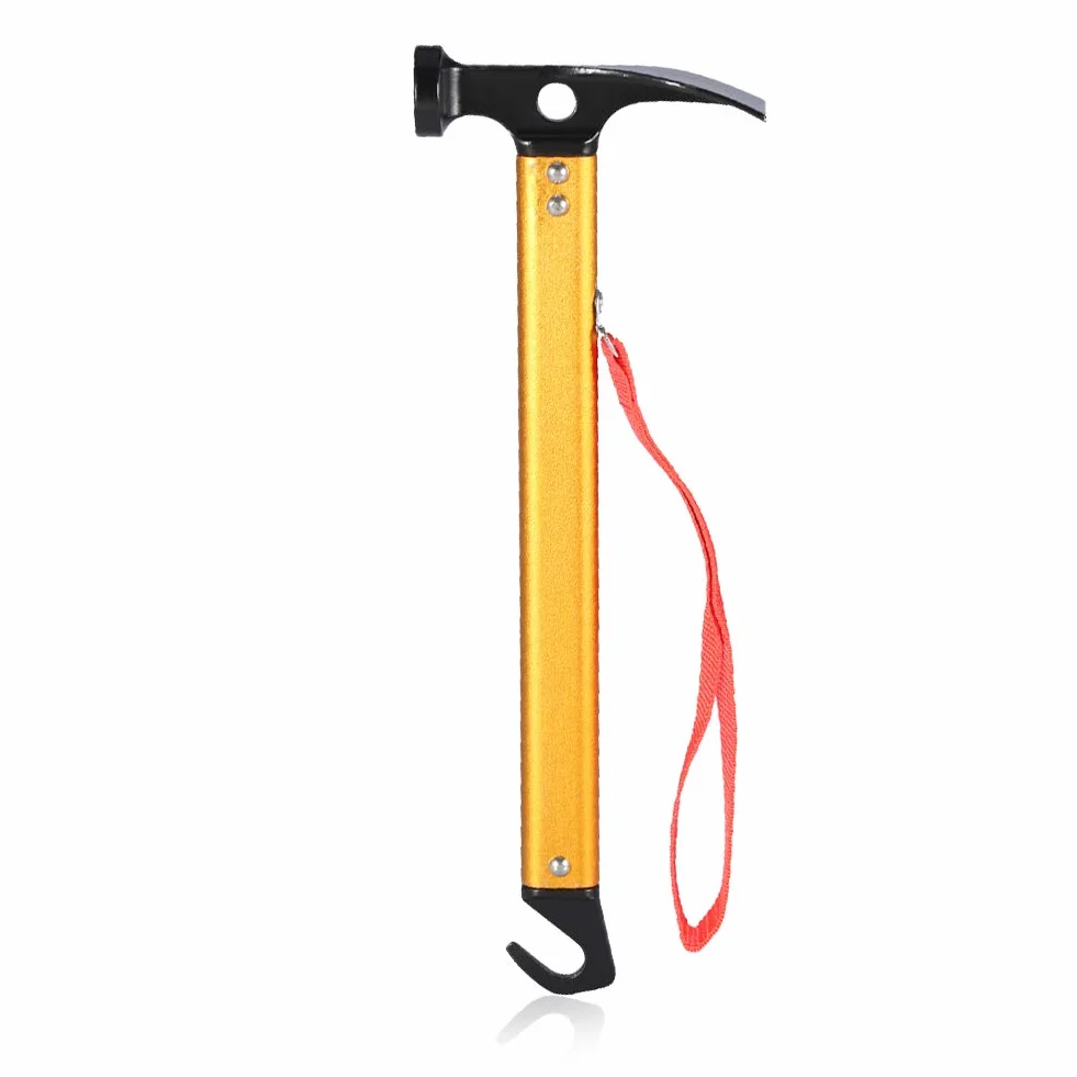 Keenso Marteau de Camping Marteau de Tente Maillet pour Piquets Portable Or