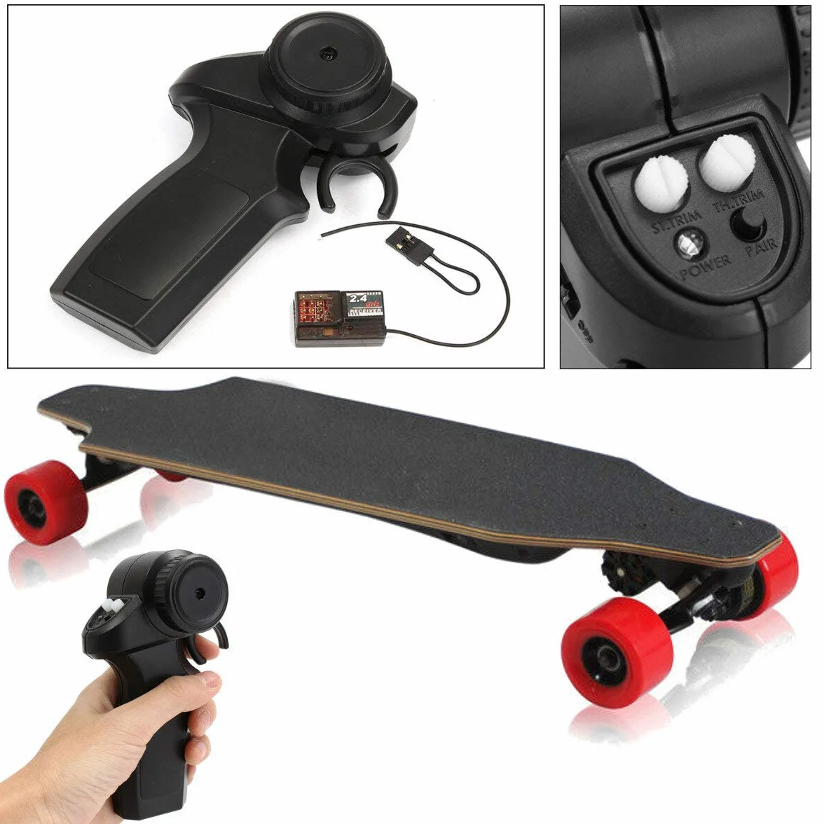 Mini télécommande universelle 2,4 GHz pour skateboard électrique avec récepteur