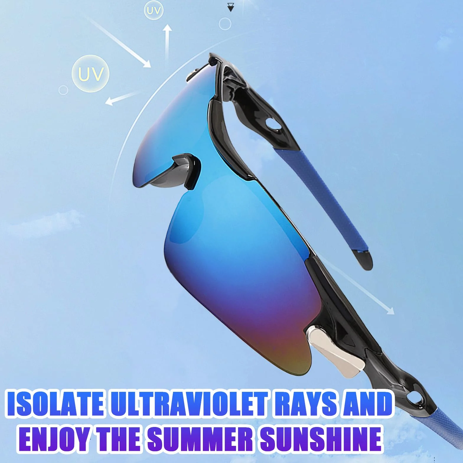 Lunettes de Vélo Solaire Sport UV400 pour Hommes Femmes Cyclisme