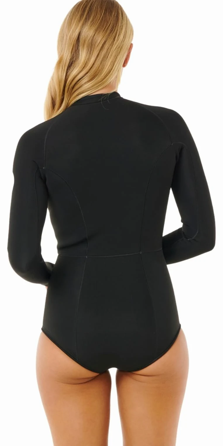 RIP CURL G Bomb 1.5MM LS Front Zip Shorty 2025 Black