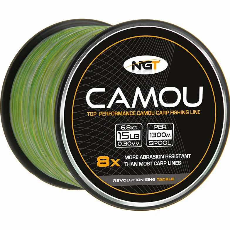 NGT Camou Fil de pêche à la carpe 3,6/4,5/5,4/11,3 kg