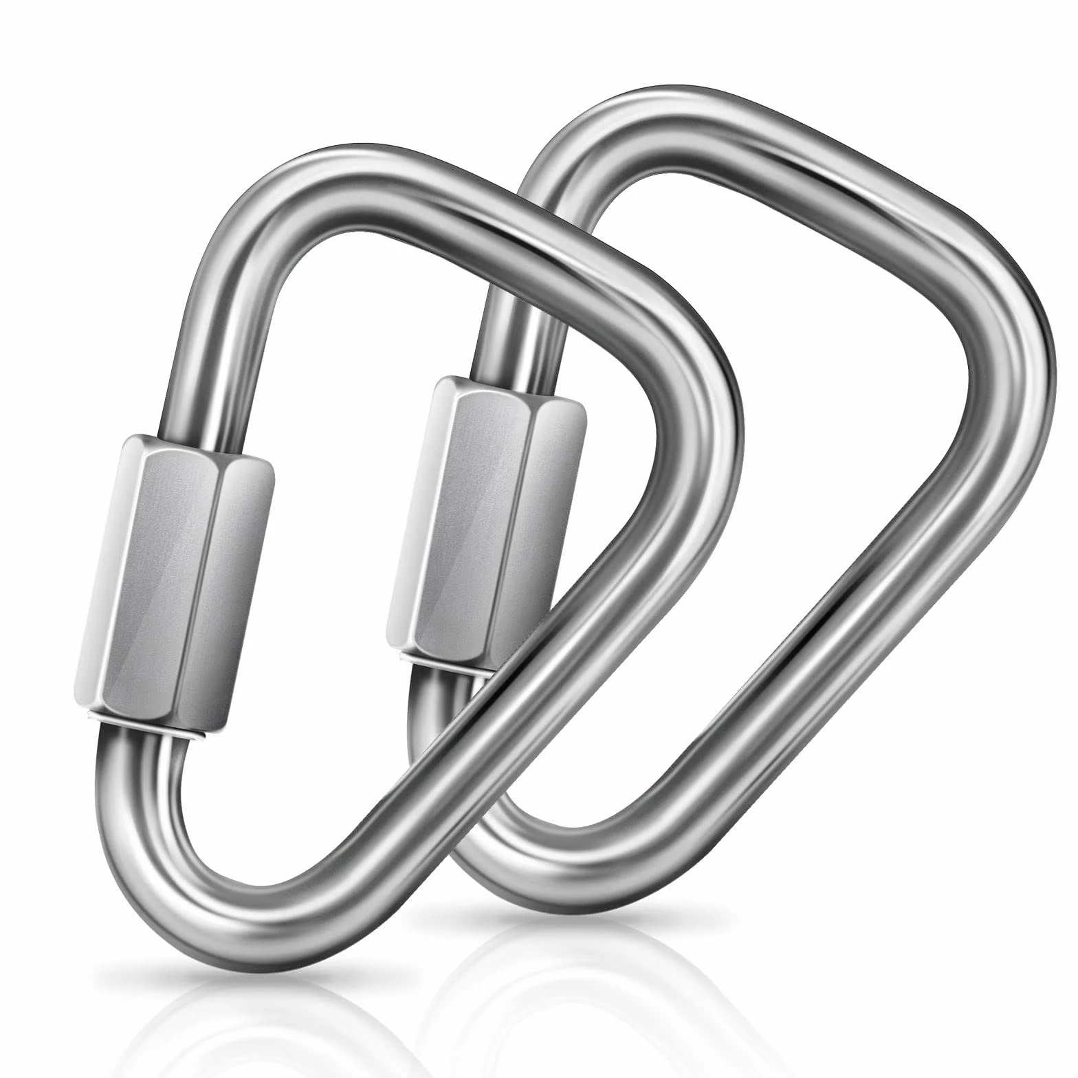 DASKING Mousqueton de Sécurité 2 Pièces M8 M10 12kN 28kN Acier Inoxydable