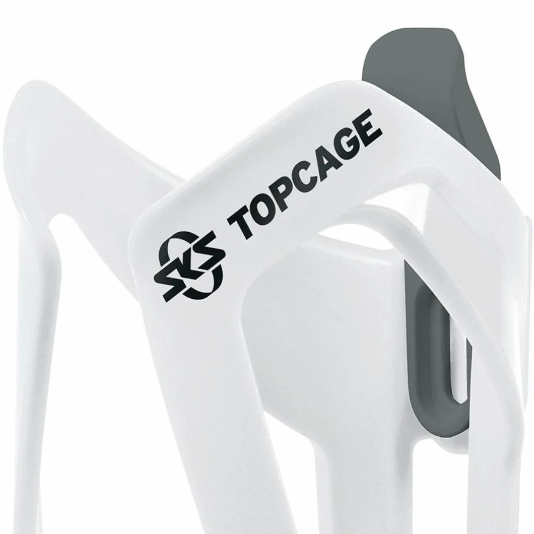 SKS Germany TOPCAGE Porte-bidon pour vélos Plastique résistant léger butée réglable Blanc