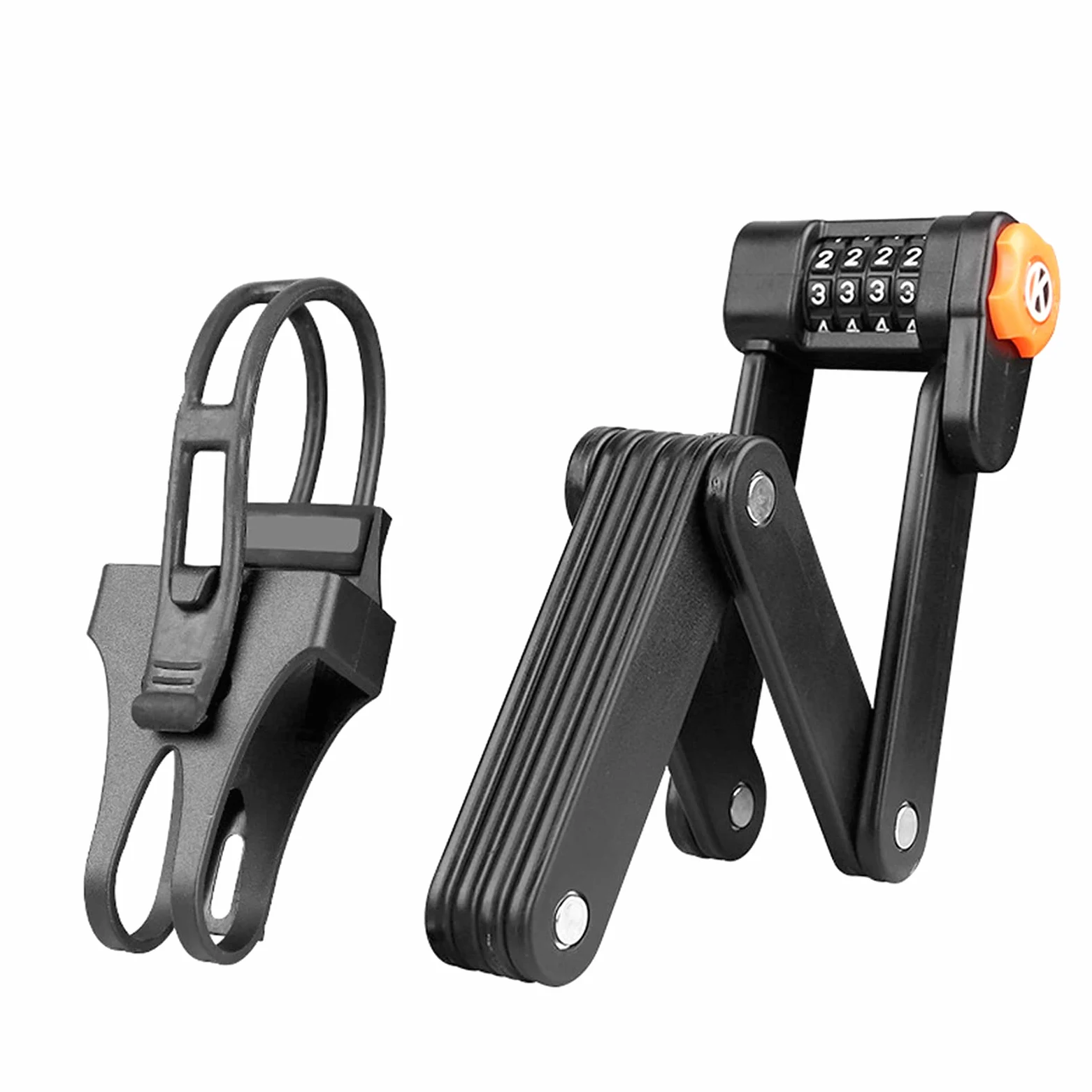 Serrure de Vélo en Acier Allié Serrure Pliante VTT Serrure de Vélo de Route Antivol Mot de Passe Serrure Sécurité Accessoires de Cyclisme