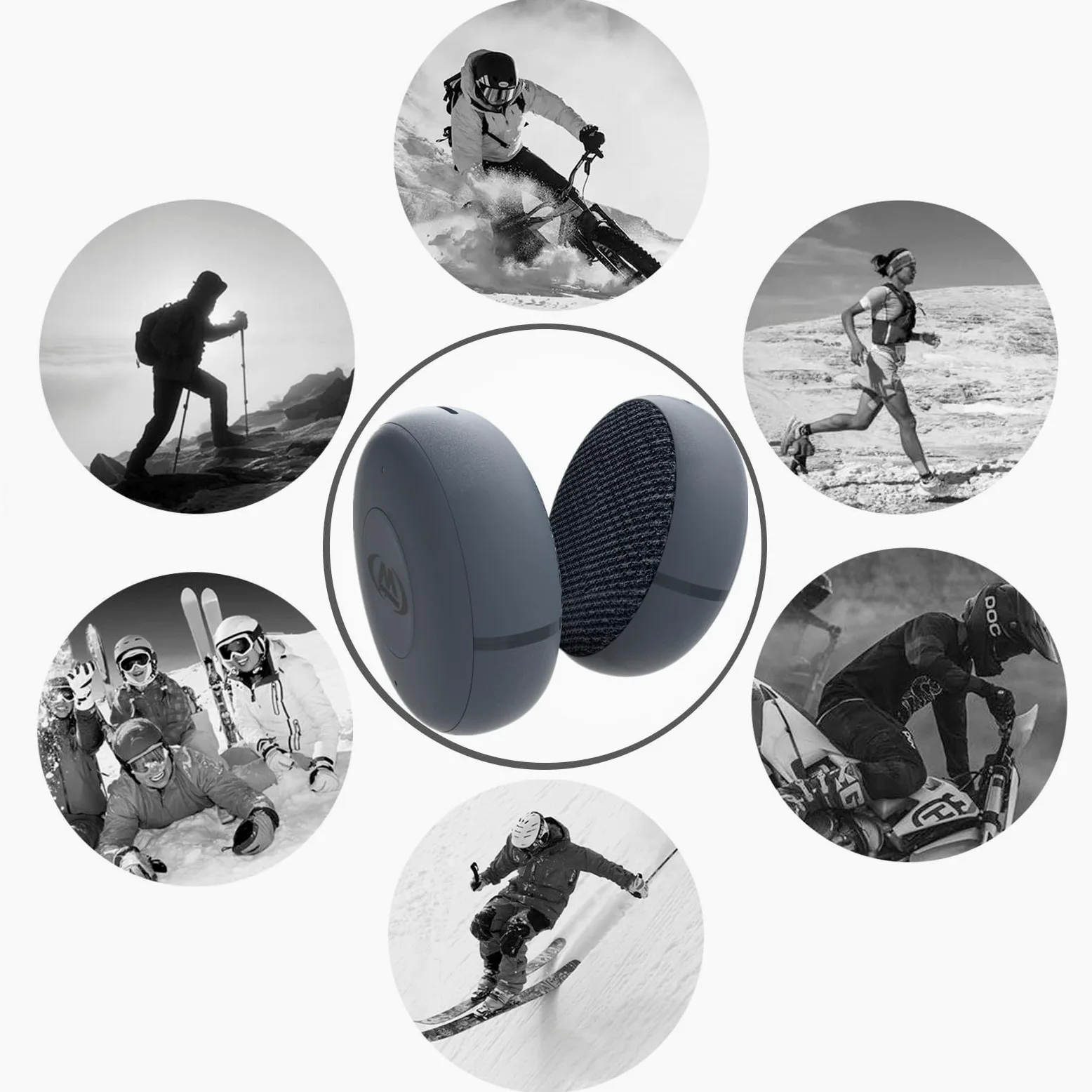 Outdoor Sports Ski Helmet Headphones - Haut-parleurs de Casque Bluetooth 5.3 sans Fil pour Le Ski, Le Snowboard, Le vélo de Montagne et l'escalade