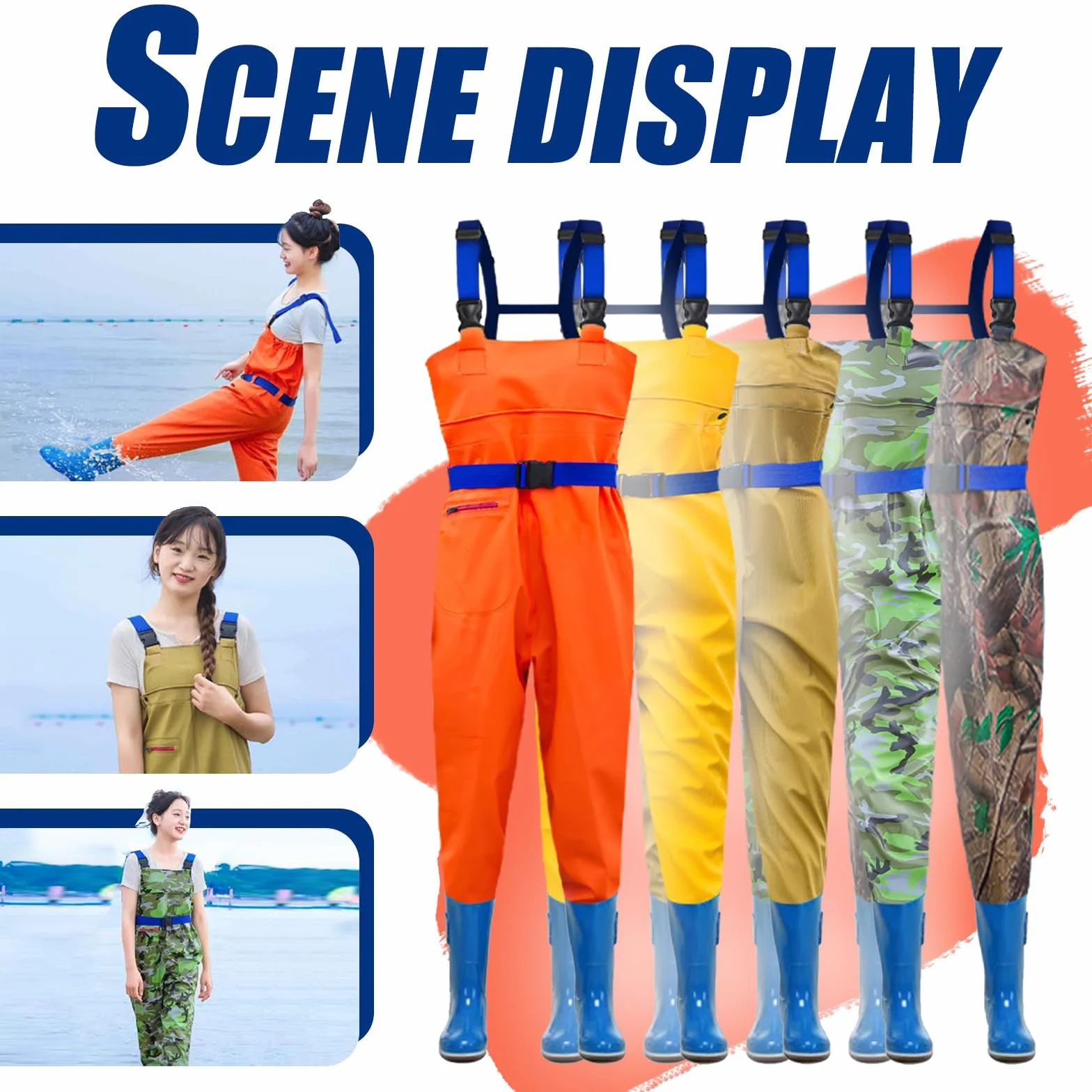 Cuissardes de Pêche Imperméables Femmes avec Bottes Antidérapantes Respirantes