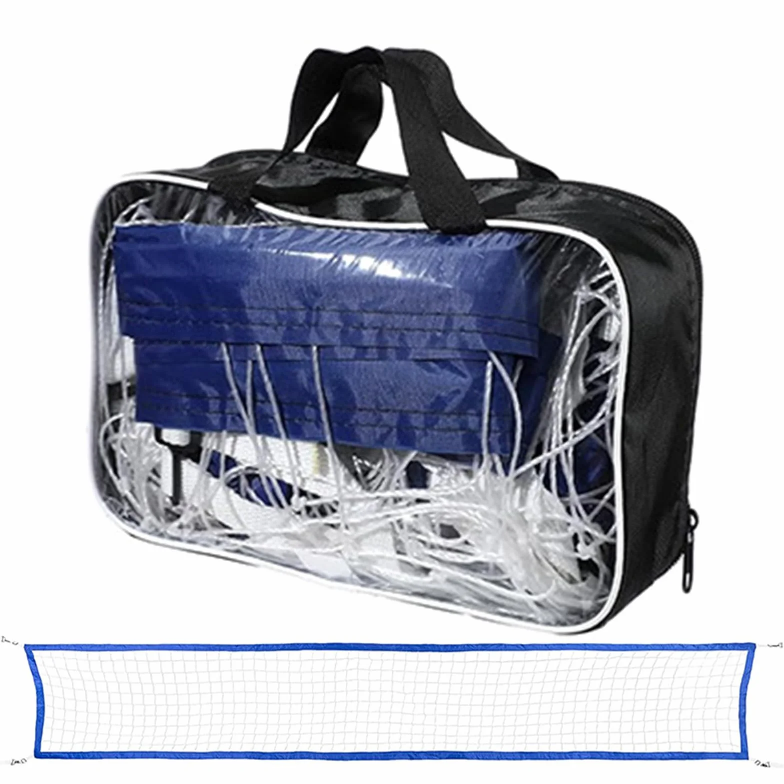 Filet de Volley pour Piscine - Jeu de Volley Ball Portable avec Accessoire Sportif Réglable