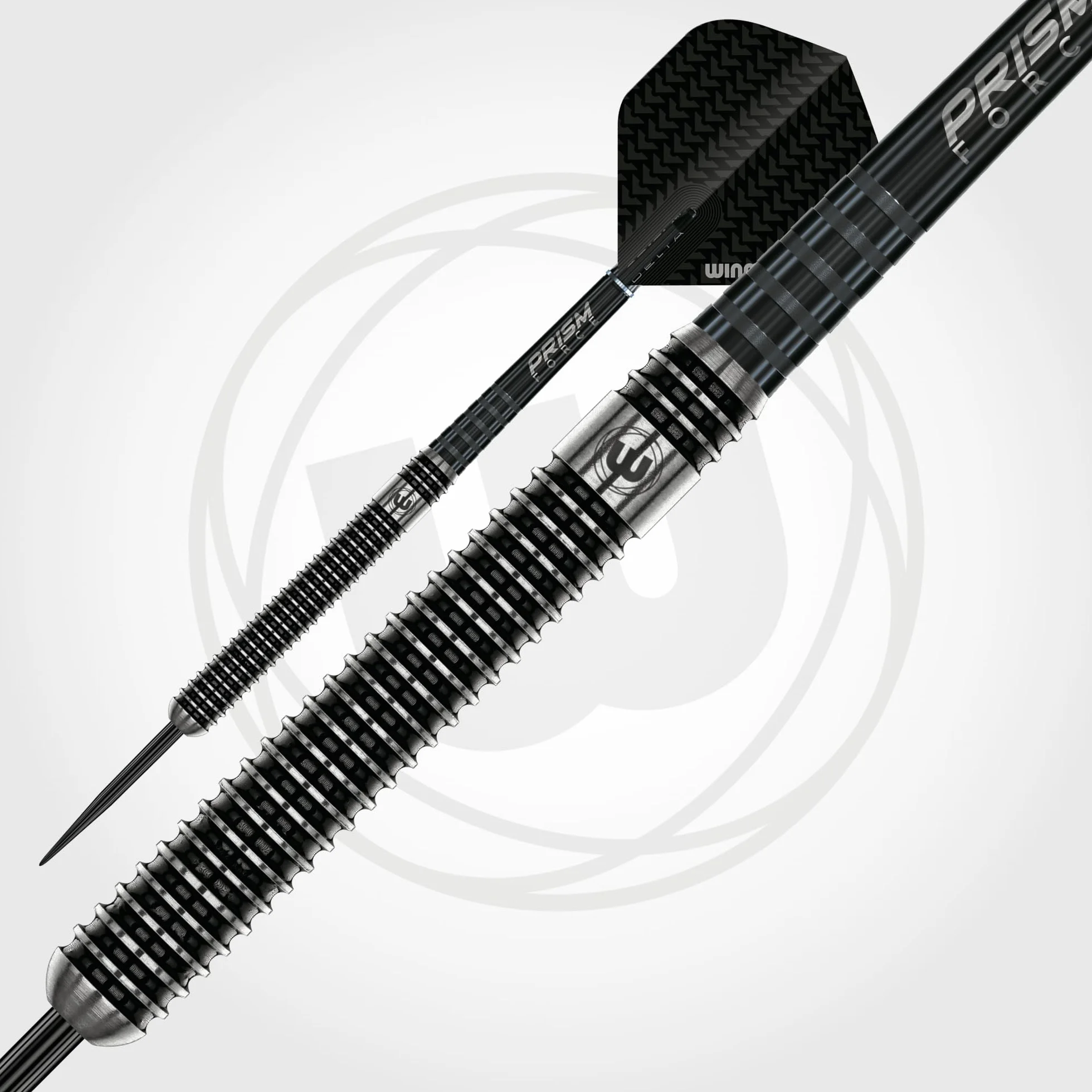 Winmau Jeu de fléchettes en tungstène avec ailettes et tiges