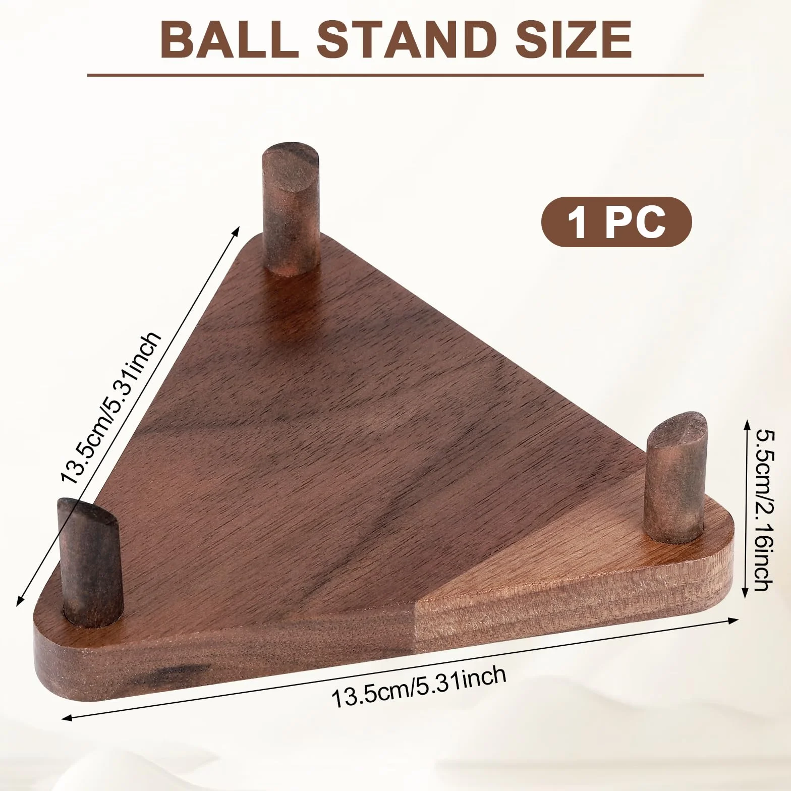 Fentar Porte Ballon en Bois - Support Stable pour Football, Basketball, Rugby, Volleyball
