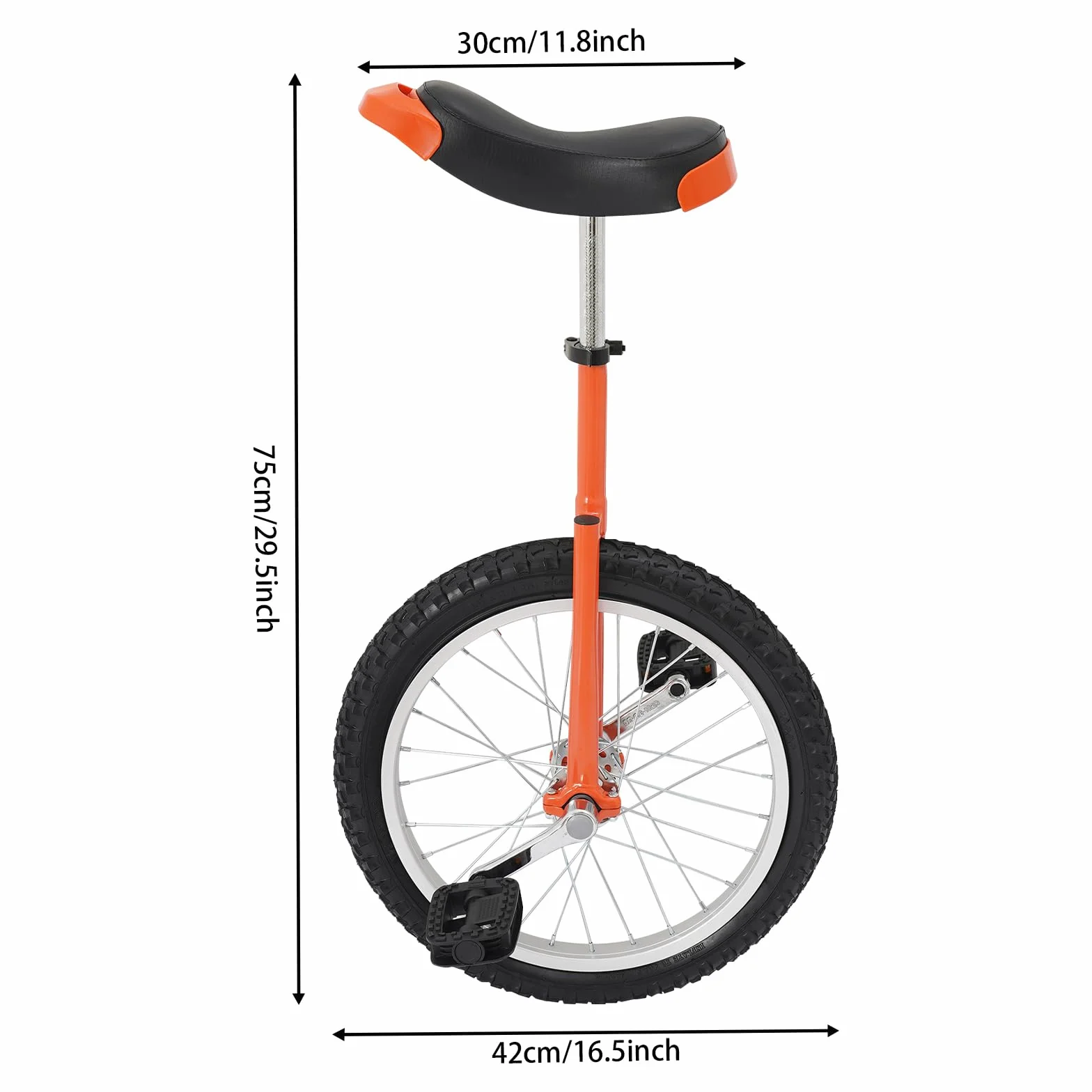 Monocycle 18 Pouces Acier au Manganèse 75 kg pour Sport Entraînement d'Équilibre