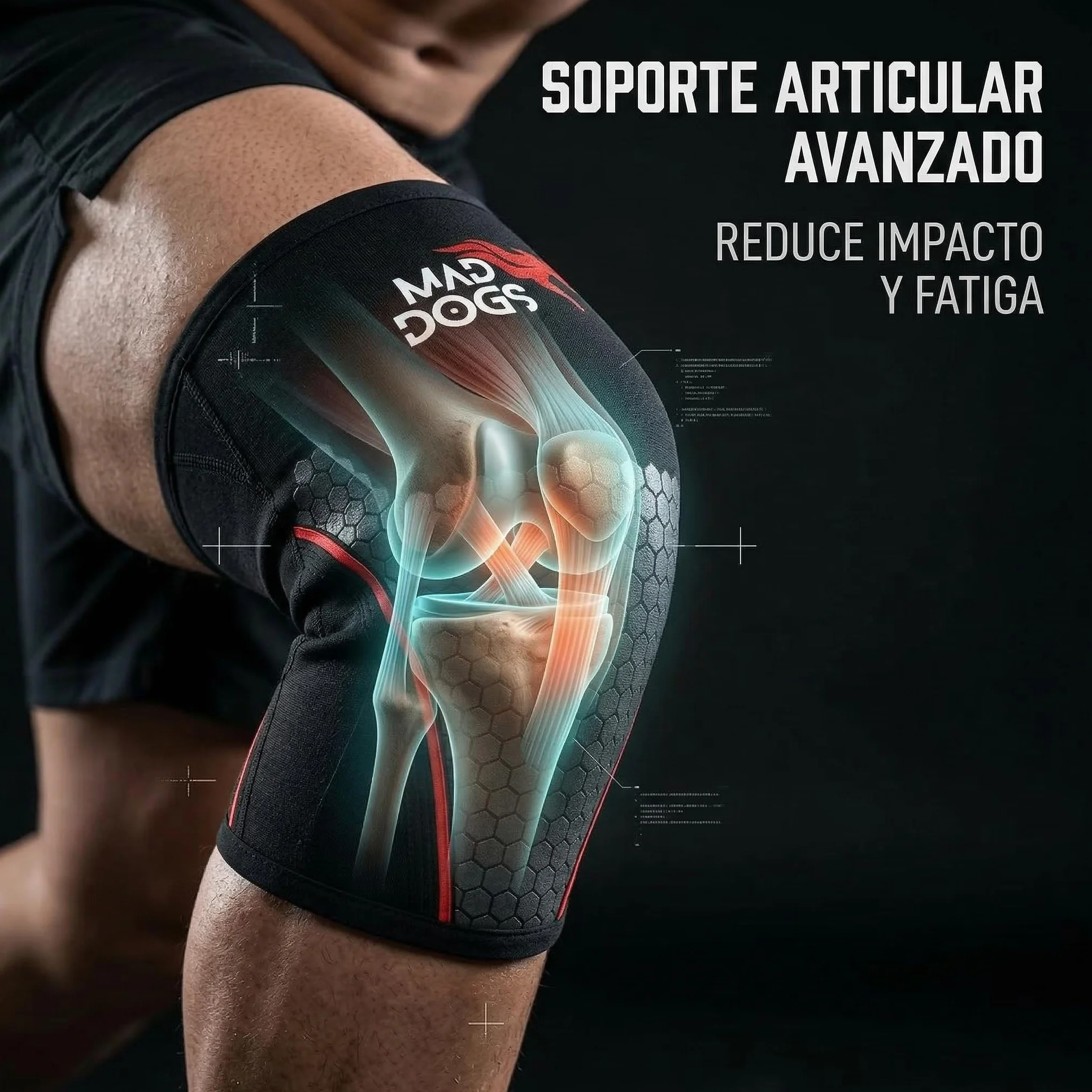 MAD DOGS Genouillères Crossfit 5 mm Néoprène Powerlifting Haltérophilie Protection Articulaire