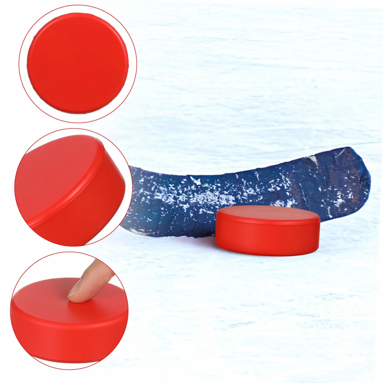 VANZACK Palet Rondelles De Hockey Orange Mousse Glace Rue Balles Hockey Rouge