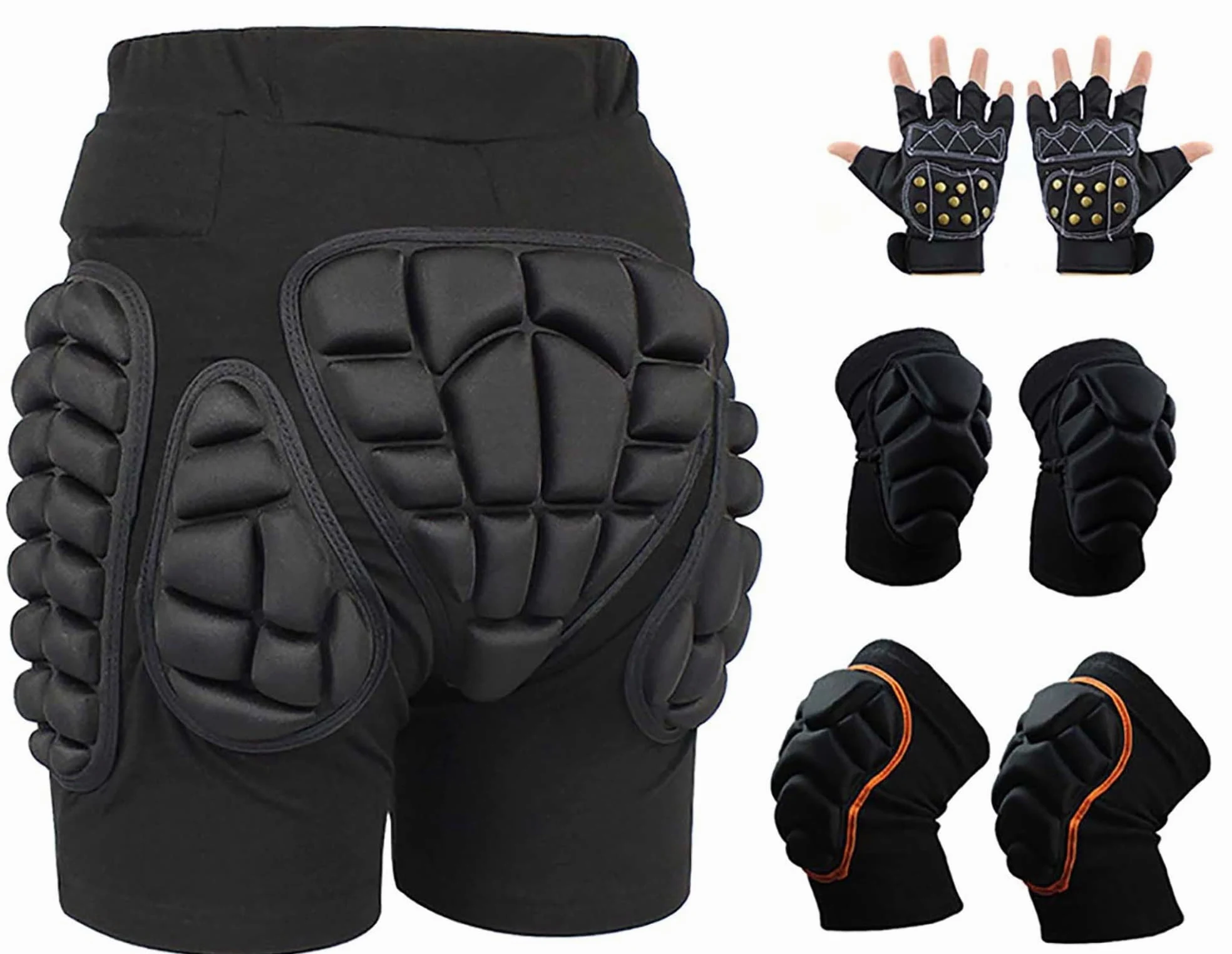Short De Protection Rembourré Protège-Hanche Respirant Pour Patinage Snowboard Skating Ski Roller Équipement De Protection Des Fesses Pour Les Hanches (Color : D1, Size : S)