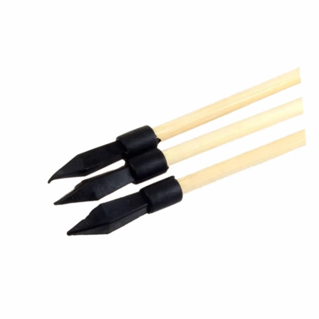 Hemobllo 6pièces Flèches Traditionnelles Bois Pointe Caoutchouc Souple Jeu Lancer Pot Jouet Chasse Entraînement Tir Accessoire Arc Sûr