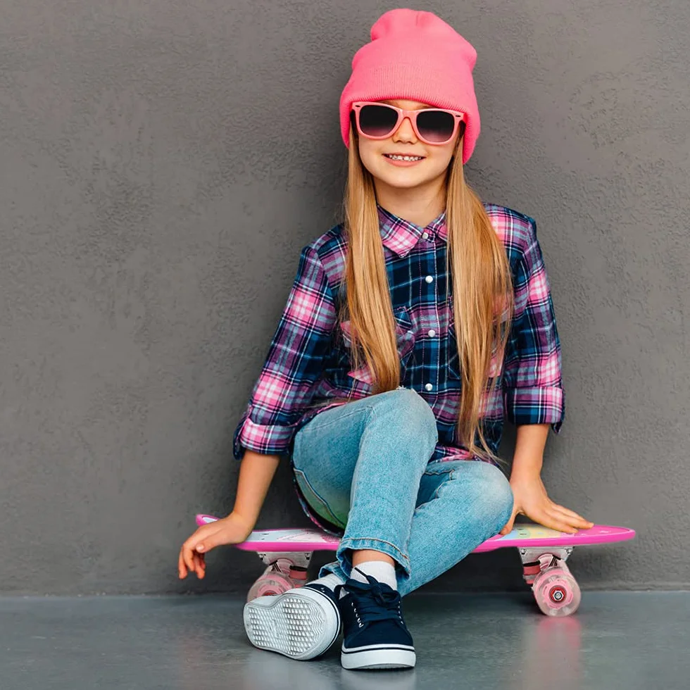 Skateboard pour Fille PVC 60×18 cm Petit Skate Enfants