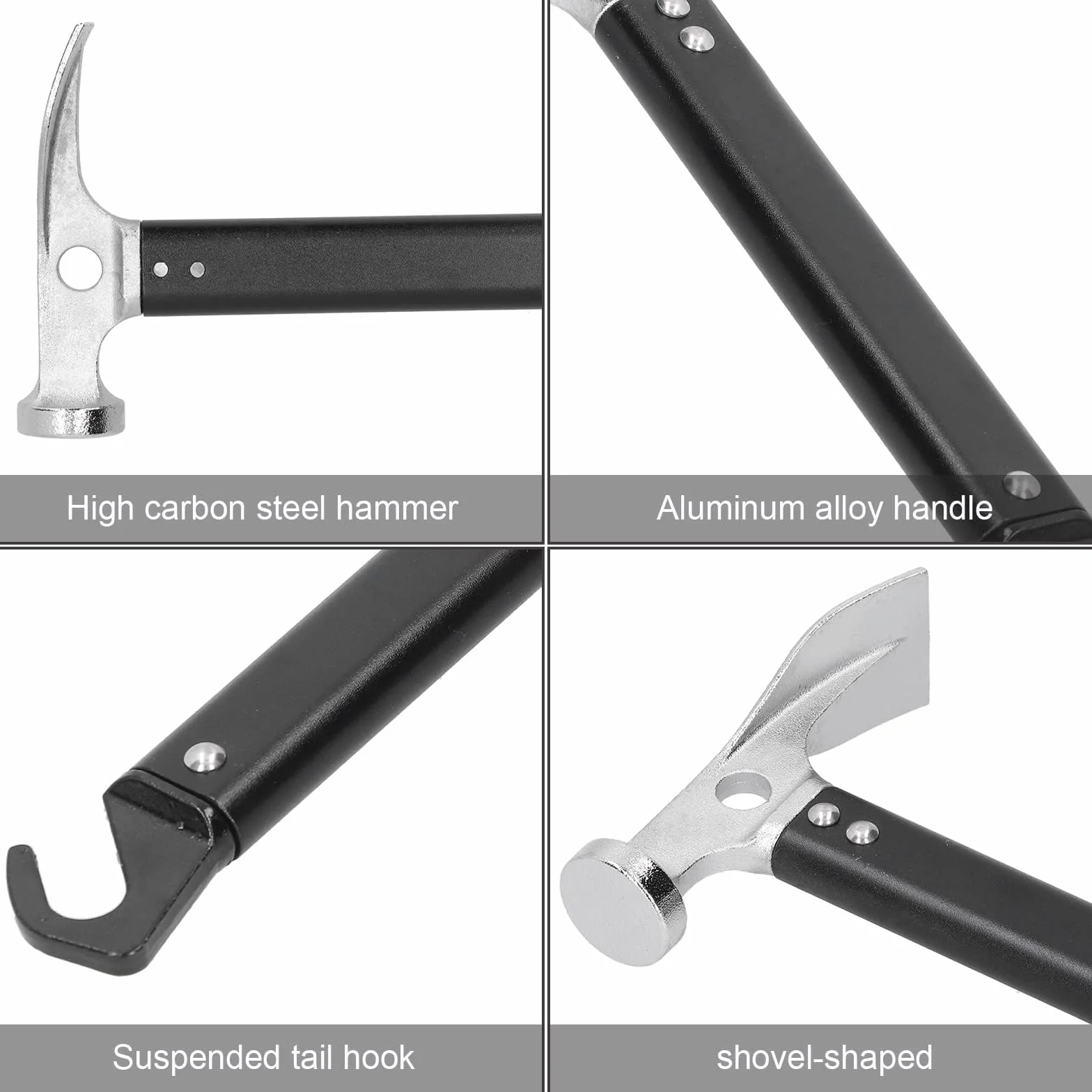 Maillet de Camping Extracteur de Piquet de Tente Alliage d'aluminium Portable