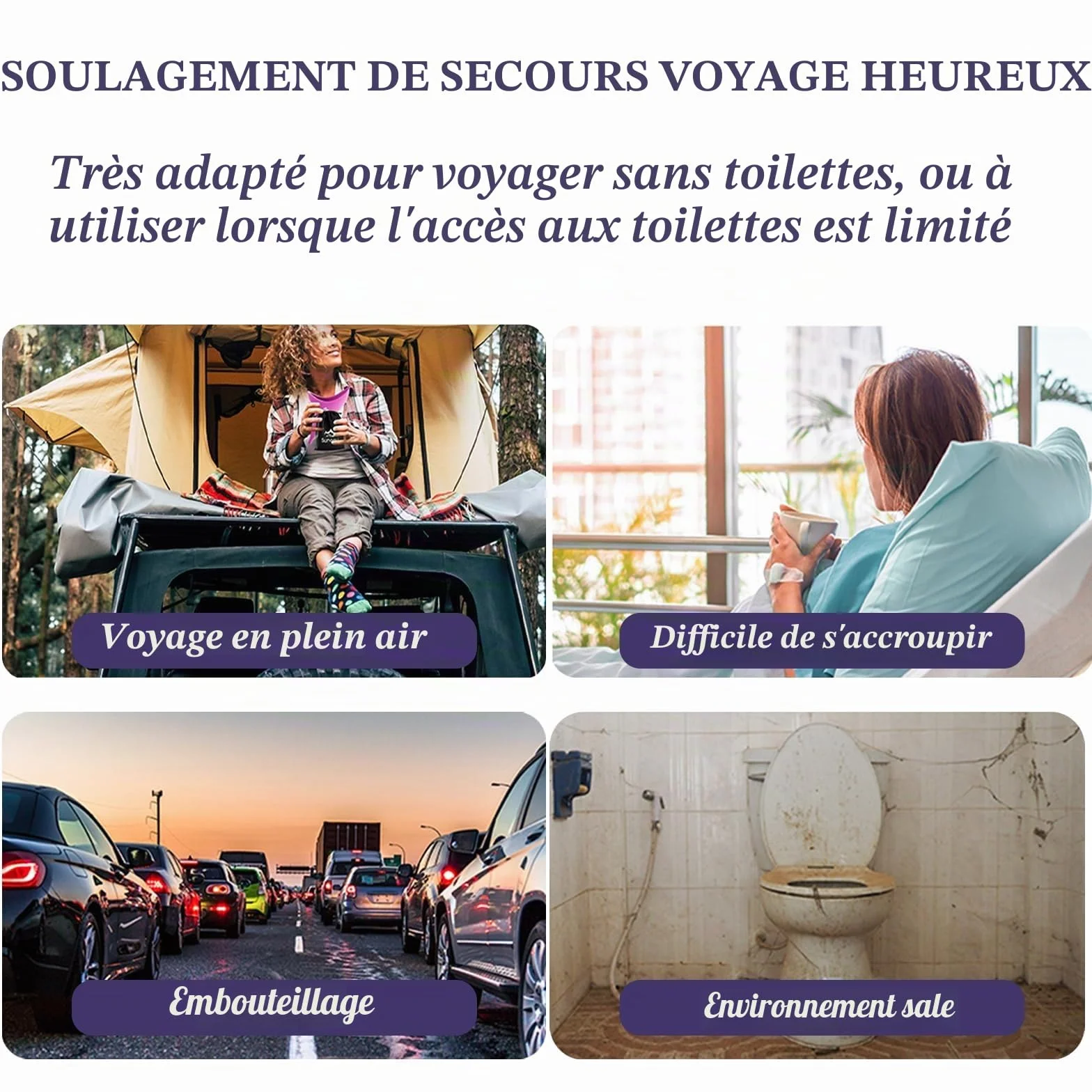 Lot de 30 Urinaux Féminins en Papier Portable pour Pisser Debout - Randonnée, Camping & Voyage