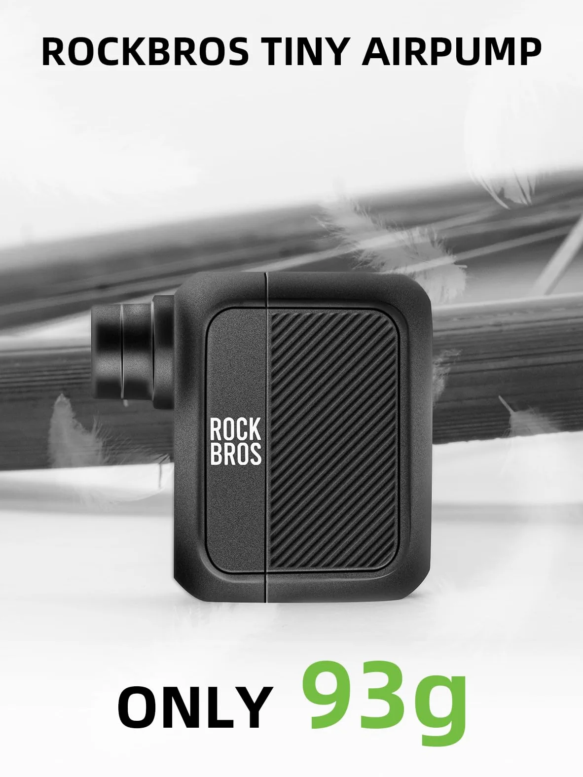 ROCKBROS Mini pompe à vélo électrique portable 100 PSI | Rechargeable, valve Presta Schrader, petits accessoires de cyclisme, route, VTT