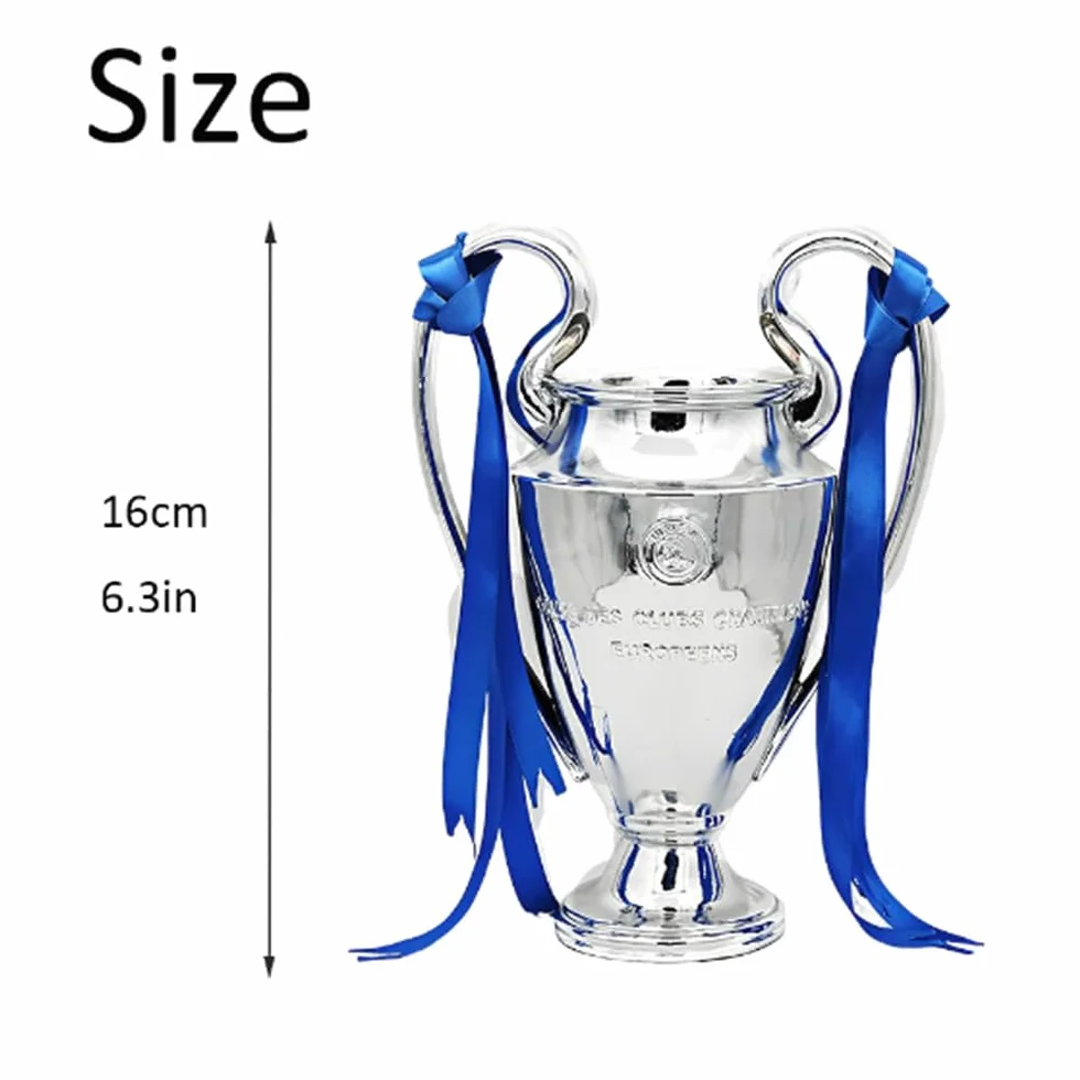 Trophée des Champions d'europe De Football Trophées De Football Objets De Collection De Fans Décorations De Bureau À Domicile De Bar,16cm/6.3in