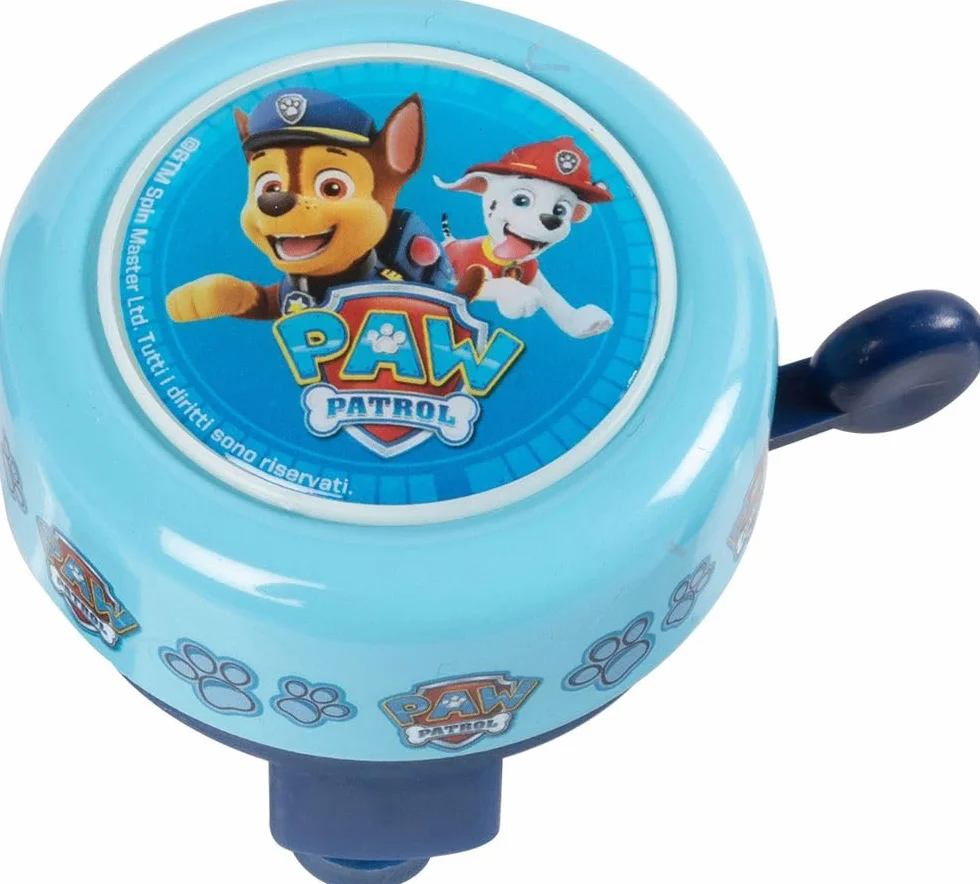 Sonnette de vélo Enfant, Fixation Facile, Motif Pat' Patrouille, Métal Robuste, Bleu Ciel, Taille Universelle