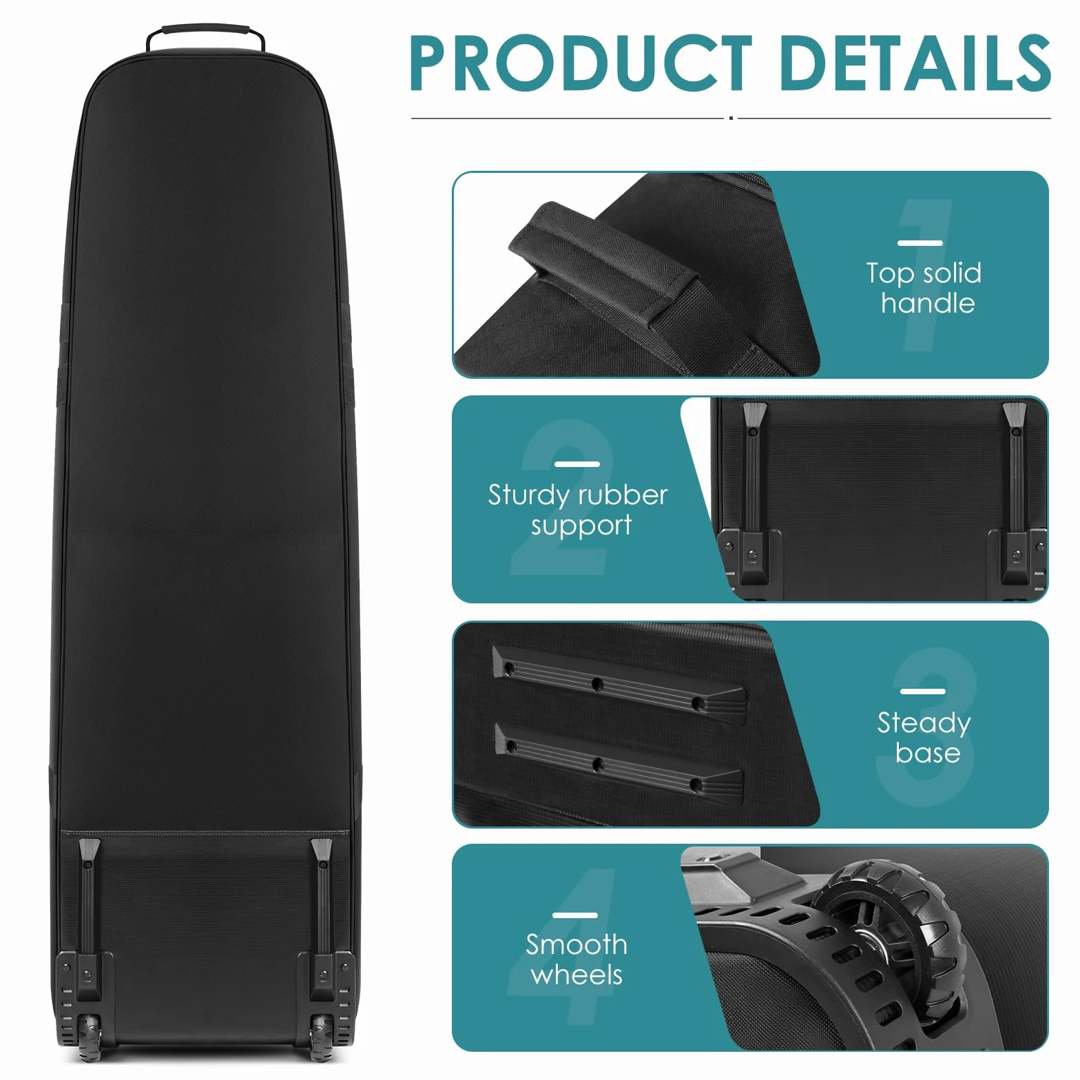 Findway Sac de Voyage pour Golf avec Roues, Tissu Oxford 900D Résistant à l'usure et Imperméable