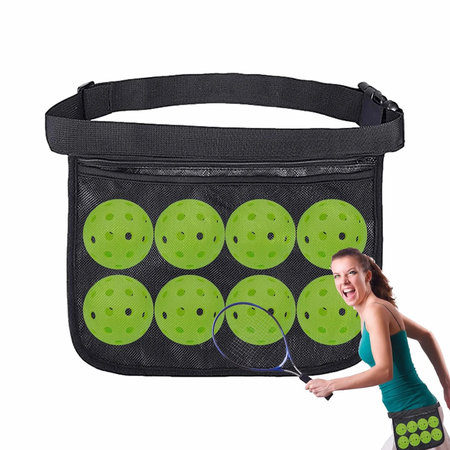 Support de Bande de Balle de Tennis, Support de Balle de Tennis | Support de Pochette de Taille pour Balle de Tennis,Sac de Ceinture portatif de Sac de Balle de Tennis pour Le Sac Banane de