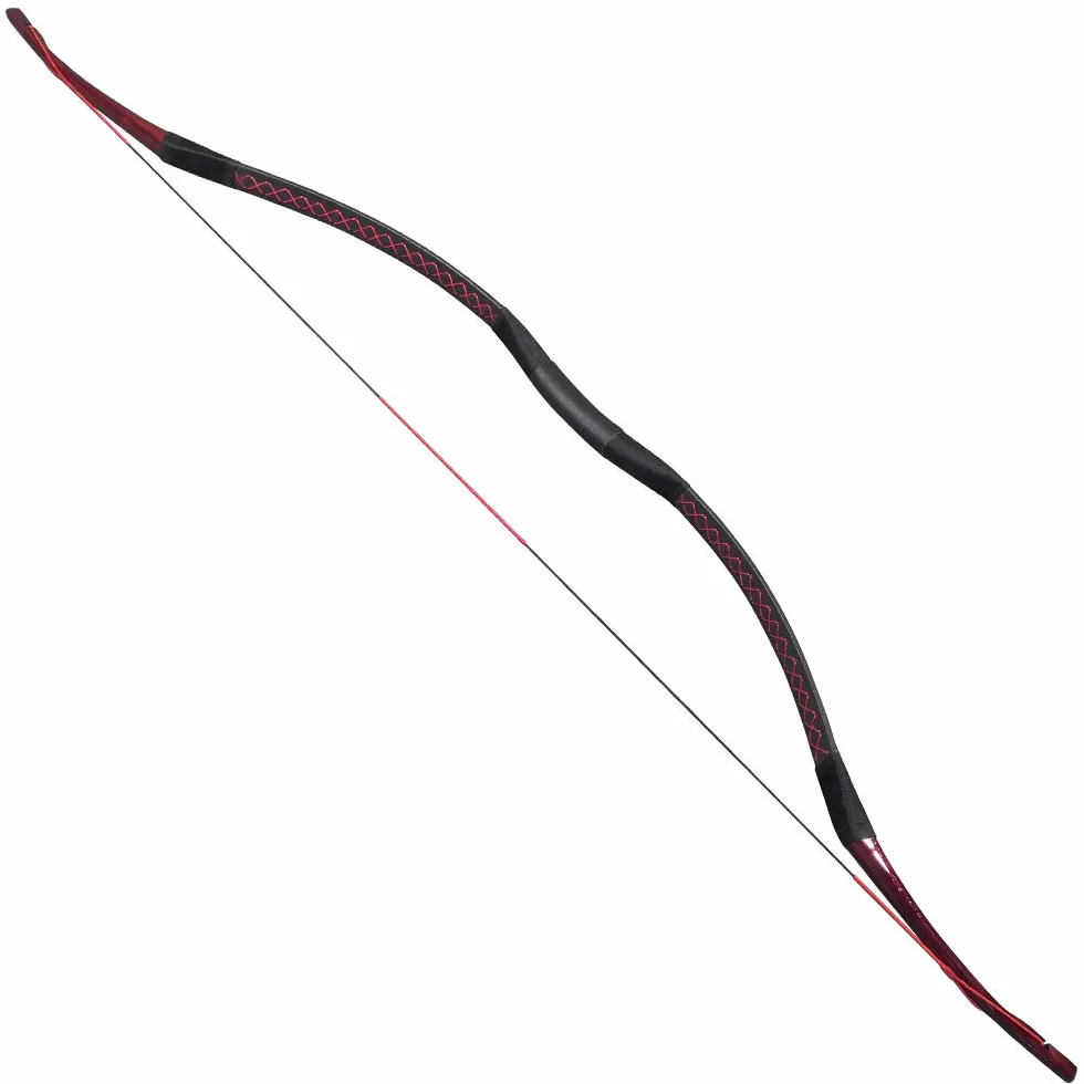 Arc Traditionnel en Bois à la Main 25-40 lbs Arc Recurve Laminé de Chasse