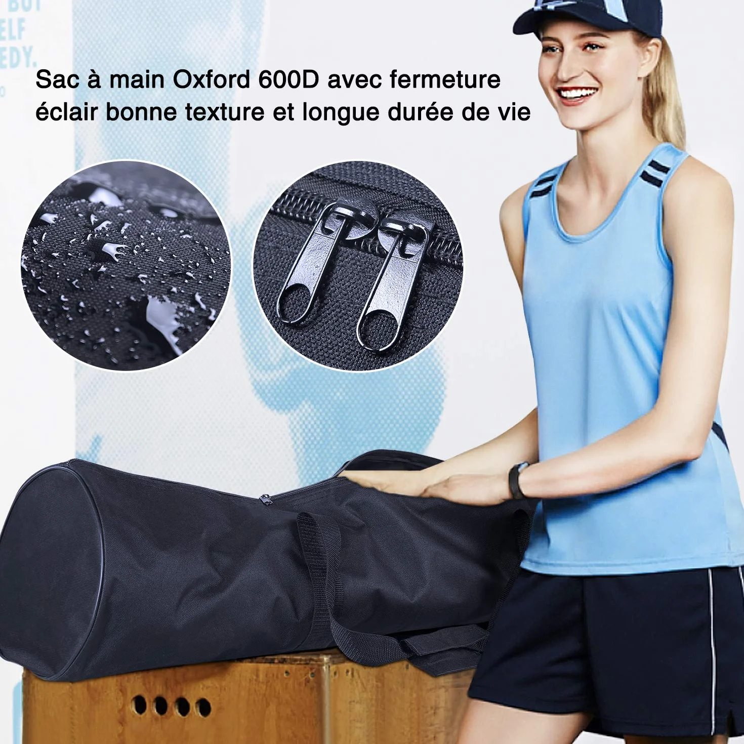 Vanku Filet de Badminton Volley-Ball Tennis Extérieurs Portable Réglable en Hauteur 9.75M x 0.9M