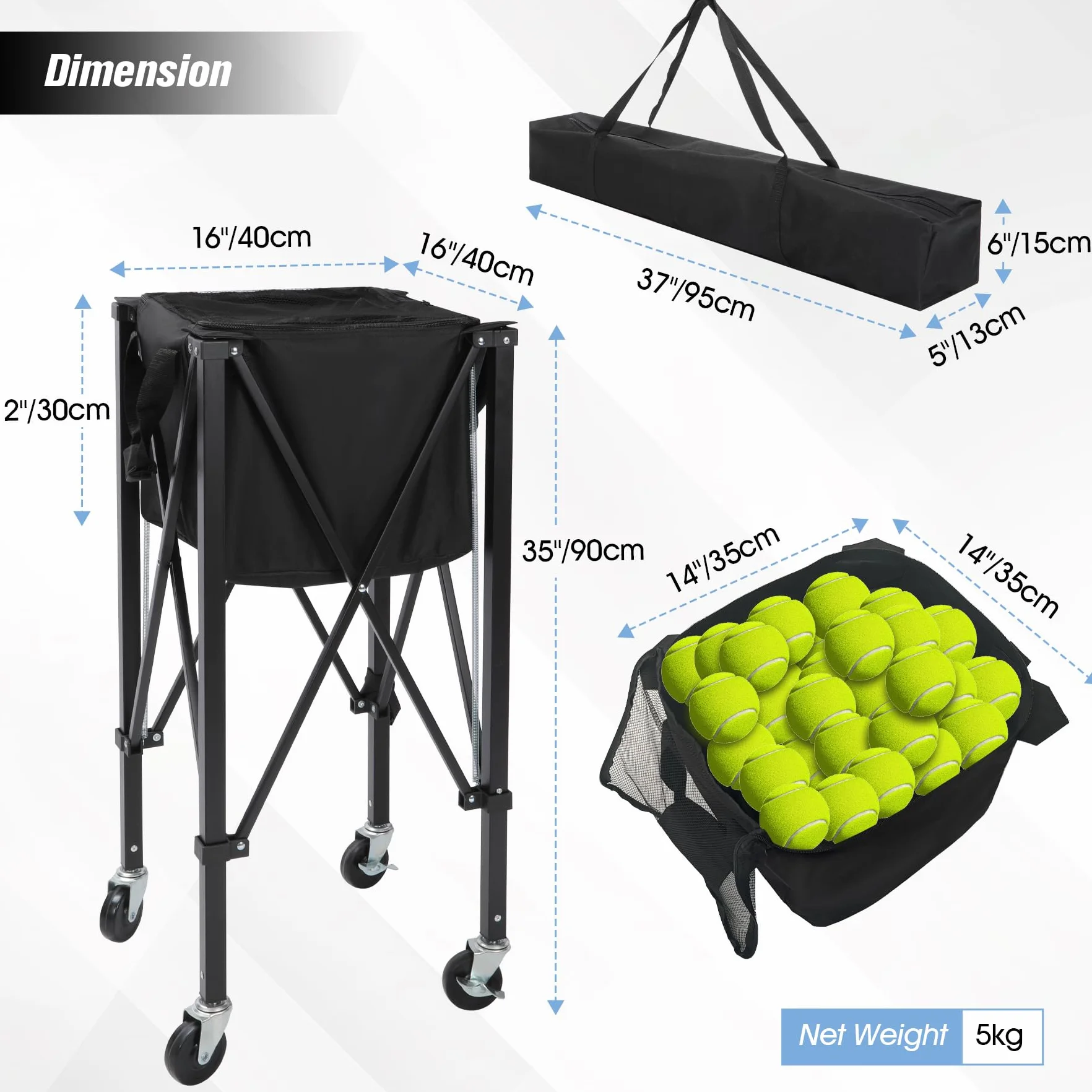 Balles de tennis portables Hopper