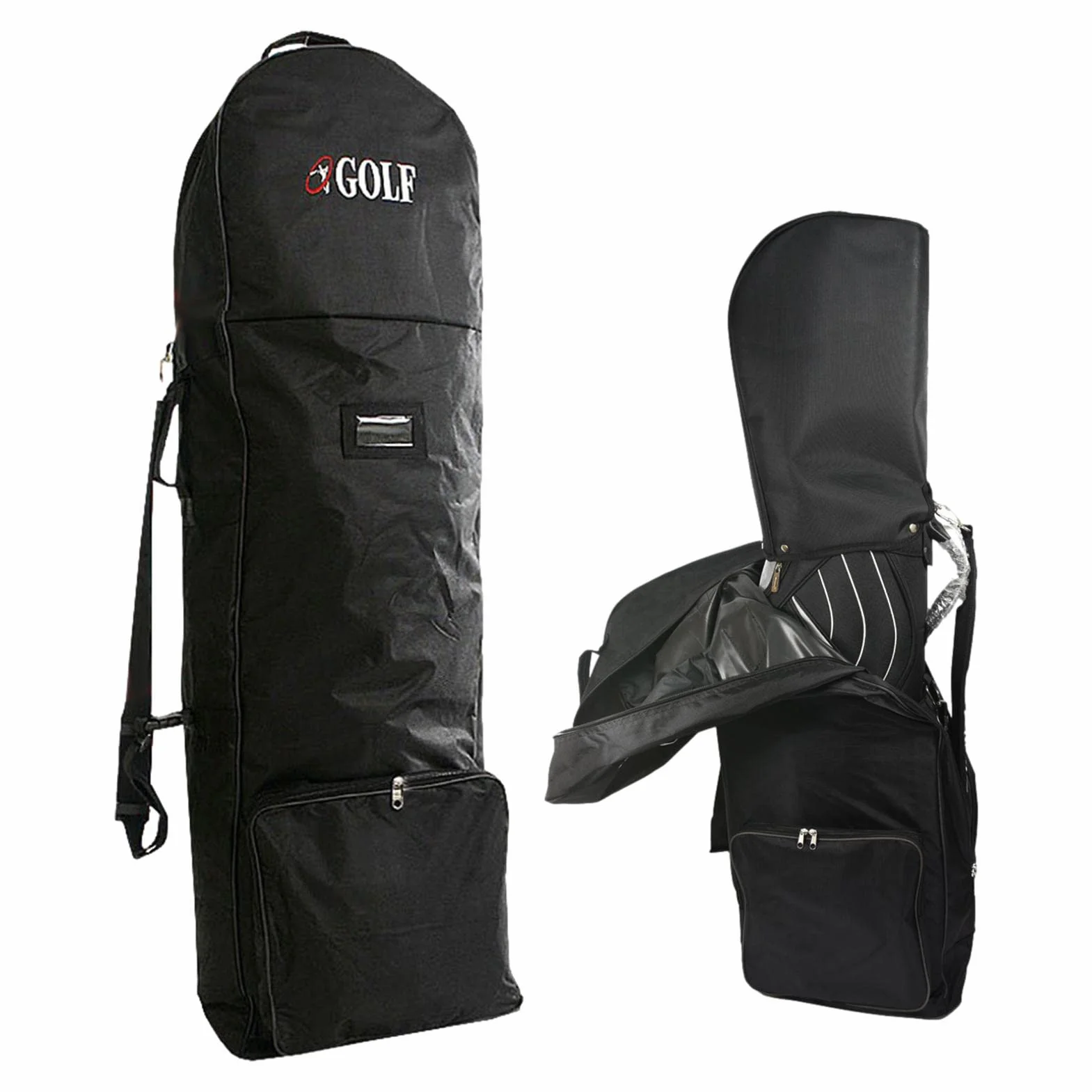 Sac de Voyage pour Club de Golf Polyester 600D avec Roulettes et Sangle Réglable