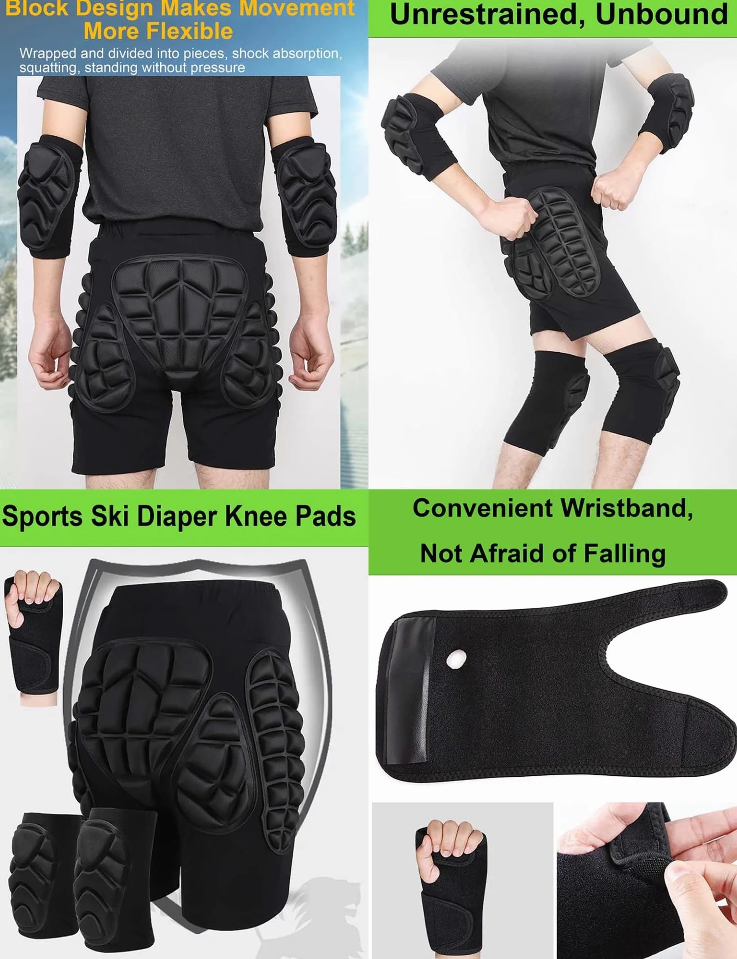 Short De Protection Rembourré Protège-Hanche Respirant Pour Patinage Snowboard Skating Ski Roller Équipement De Protection Des Fesses Pour Les Hanches (Color : C2, Size : M)