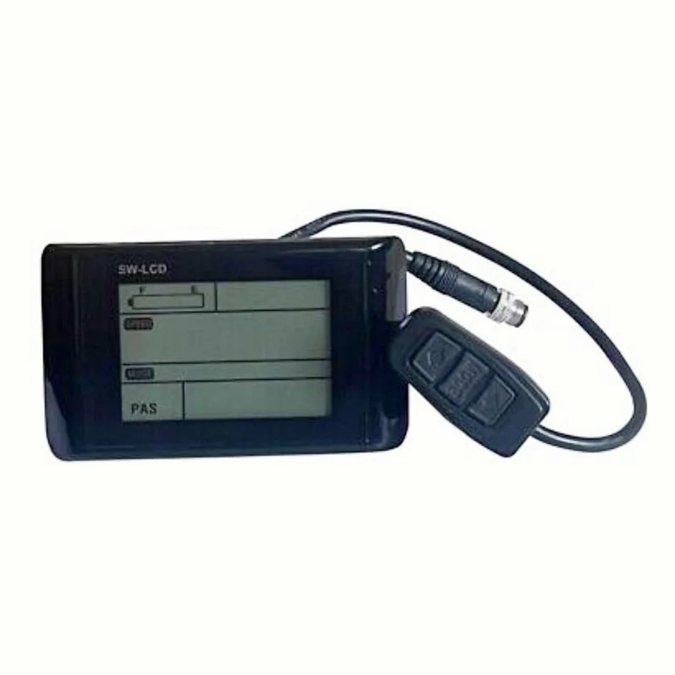 Compteur de Vitesse pour Vélo Électrique SW-LCD Écran LCD pour Vélo Électrique 36V/48V Affichage LCD Panneau de Contrôle avec 5-Pin Prise