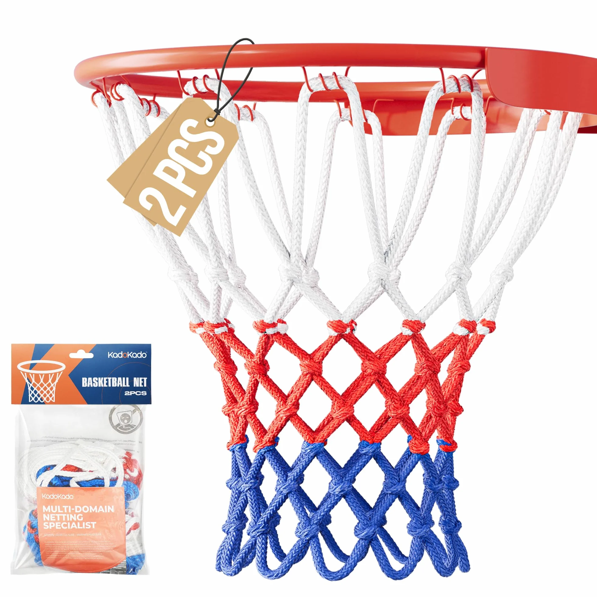 Filet basket en Polyester 2 Pièces, Résistant à la Pluie et au Soleil, Amovible 12 Boucles