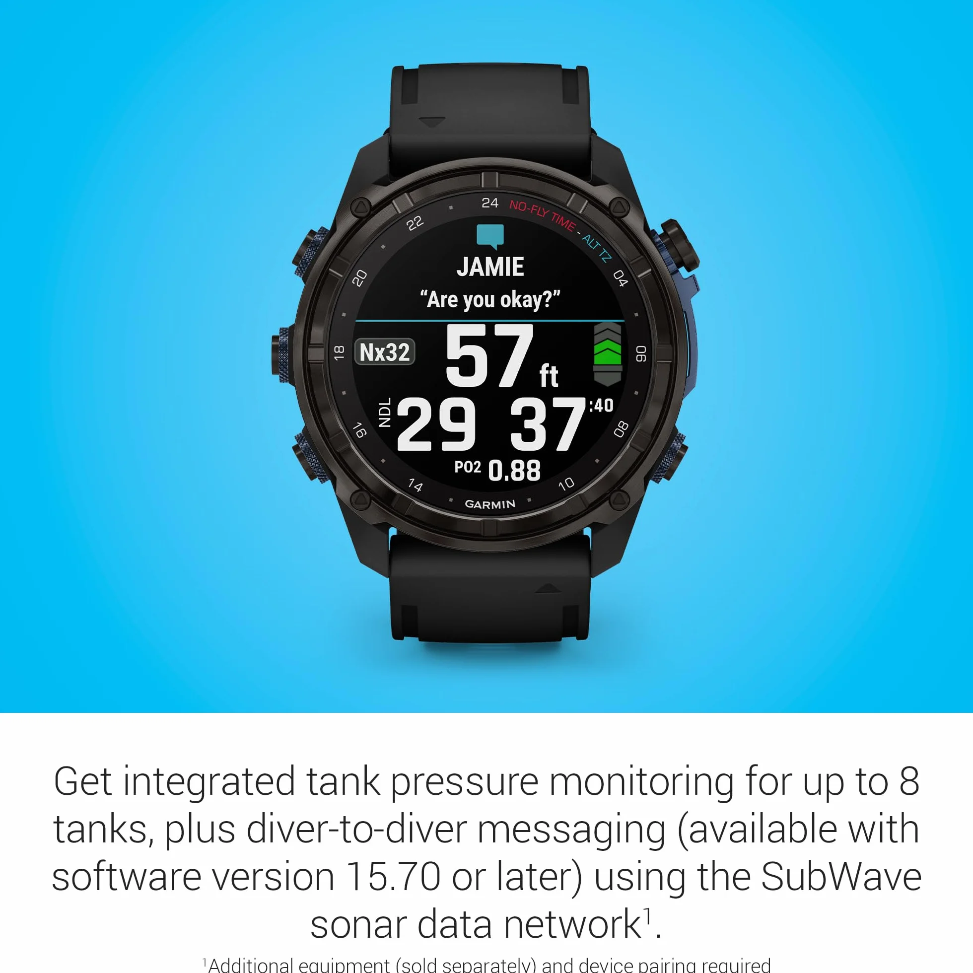 Garmin Descent Mk3i Ordinateur de Plongée Montre GPS Multisport Intégration Air Noir