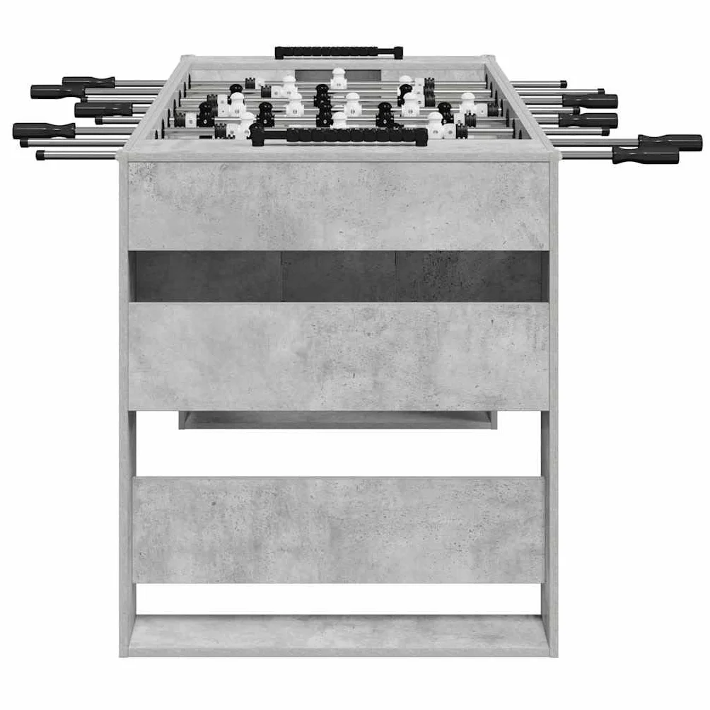 vidaXL Table de Foosball Gris Béton 146,5 x 74 x 85 cm, Table de Baby-Foot rectangulaire Moderne, idéale pour Vos soirées en Famille, résistante et Parfaite pour s'amuser à l'intérieur