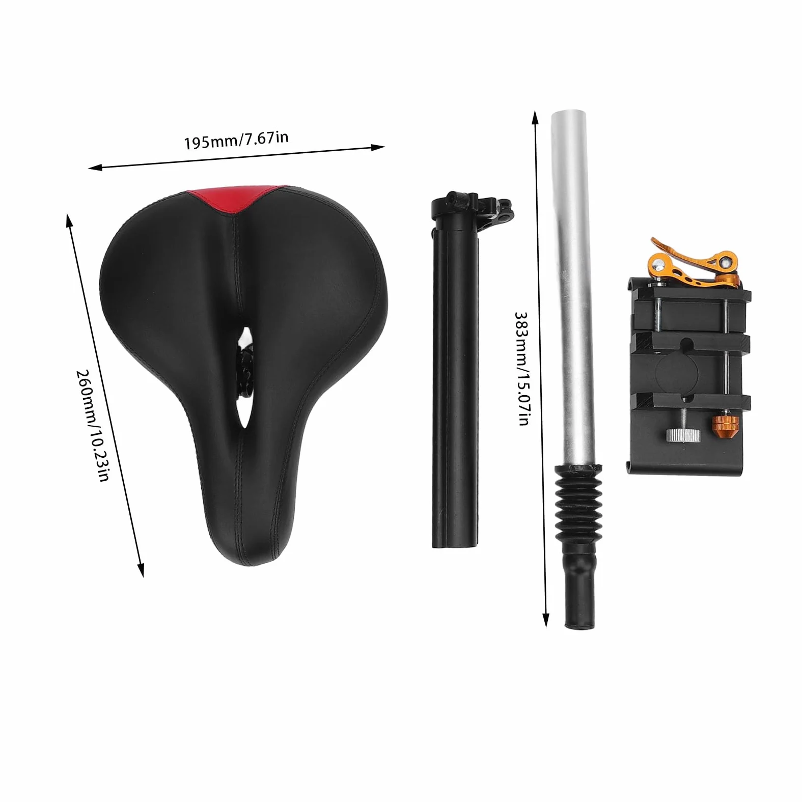 Selle de Siège de Scooter électrique, Remplacement Confortable et Absorbant Les Chocs pour M365 1S Lite en Alliage D'aluminium 1 unité