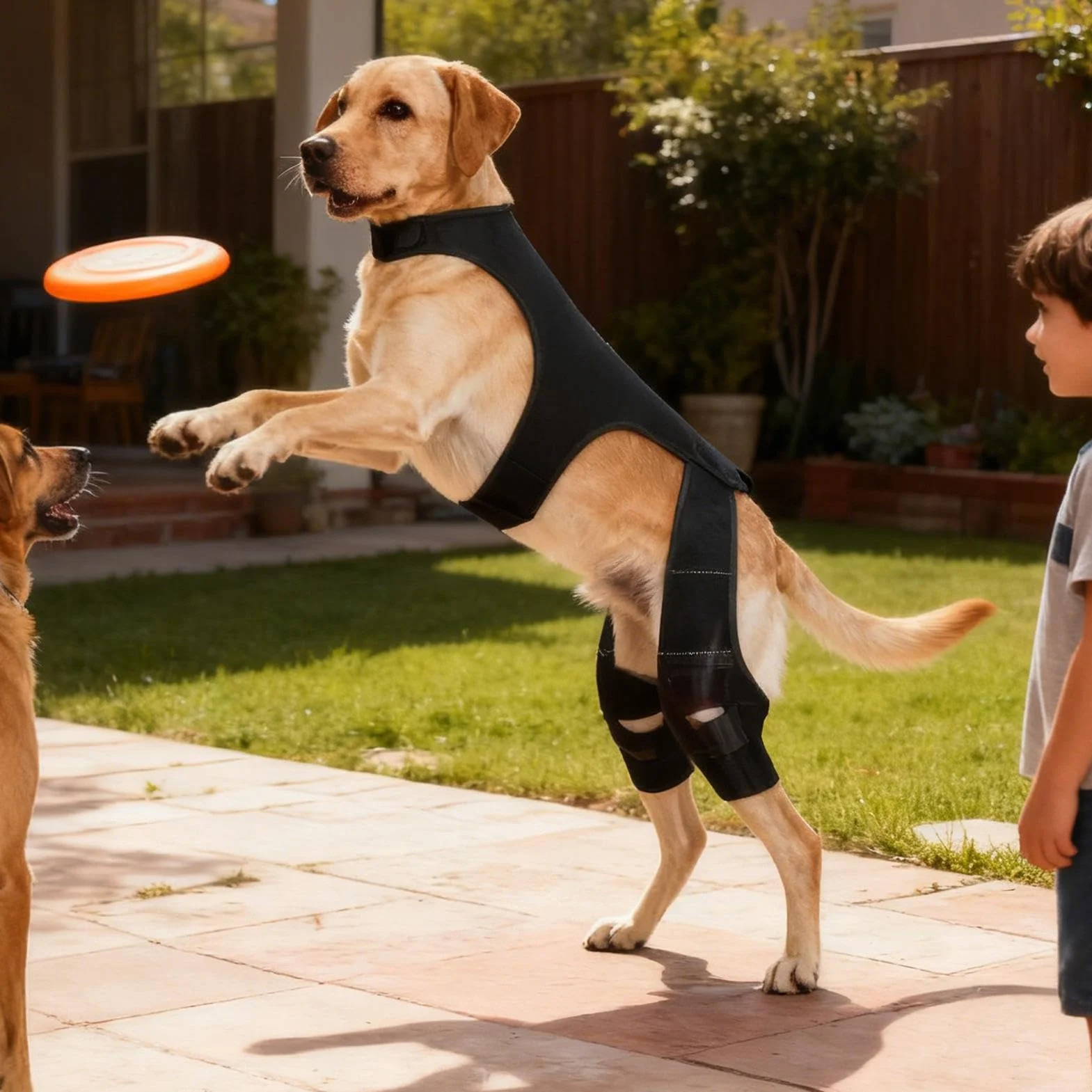 Attelle De Patte Arrière Pour Chien Ajustable Avec Stabilisateurs En Métal