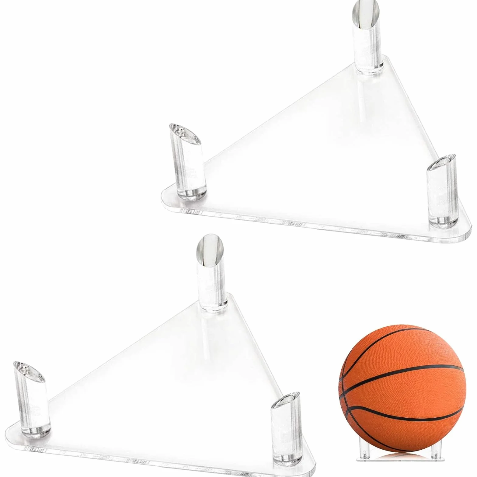 Acrylique Support de Football, Présentoir à Billes pour Basketball Football Volleyball Rugby (Transparent)