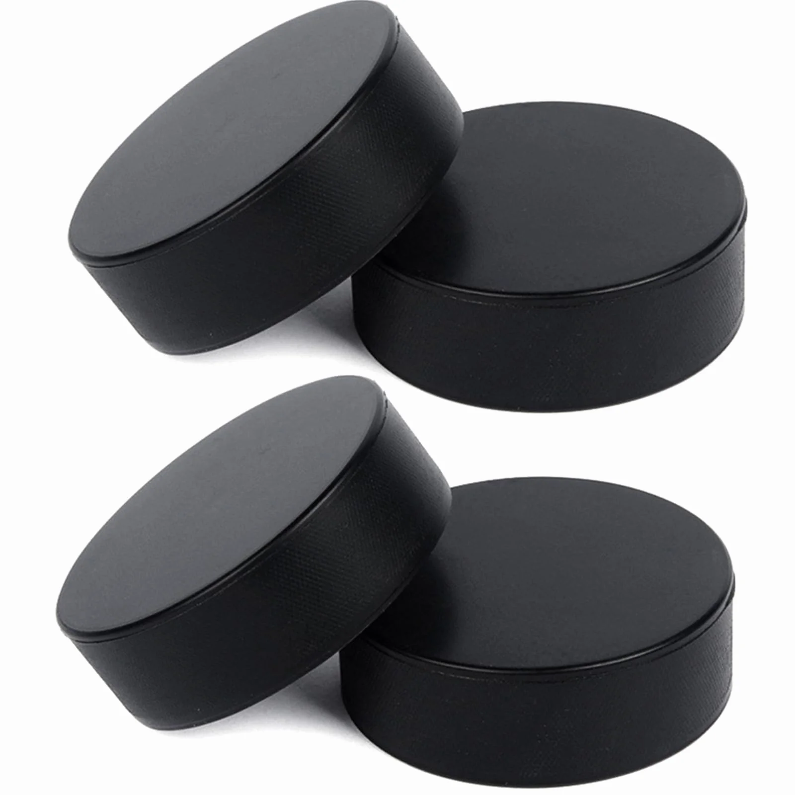 Lot de 4 palets de hockey sur glace en mousse noirs pour entraînement intérieur