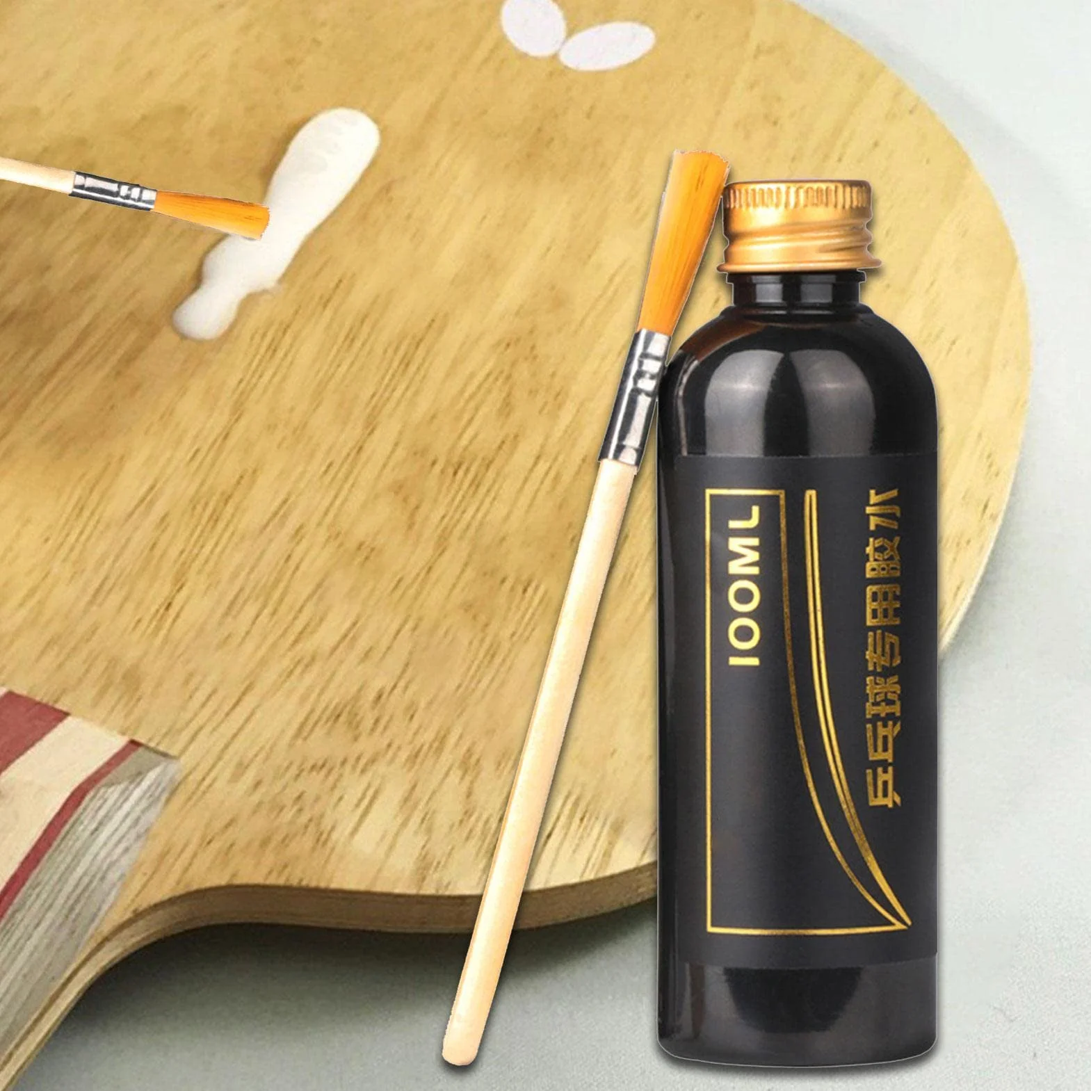 Colle PingPang pour table 100 ml Speed Liquid Super avec pinceau spécial caoutchouc raquette pingpong