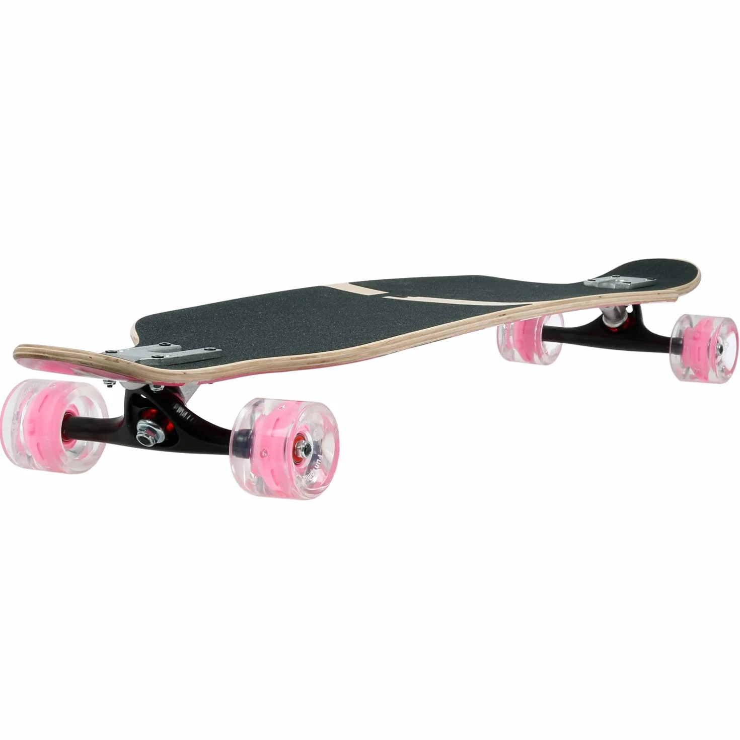 FunTomia Longboard avec 1 marches flexibles - Skateboard Drop Through Cruiser - Roulement à billes Mach1 Speed - Outil en T