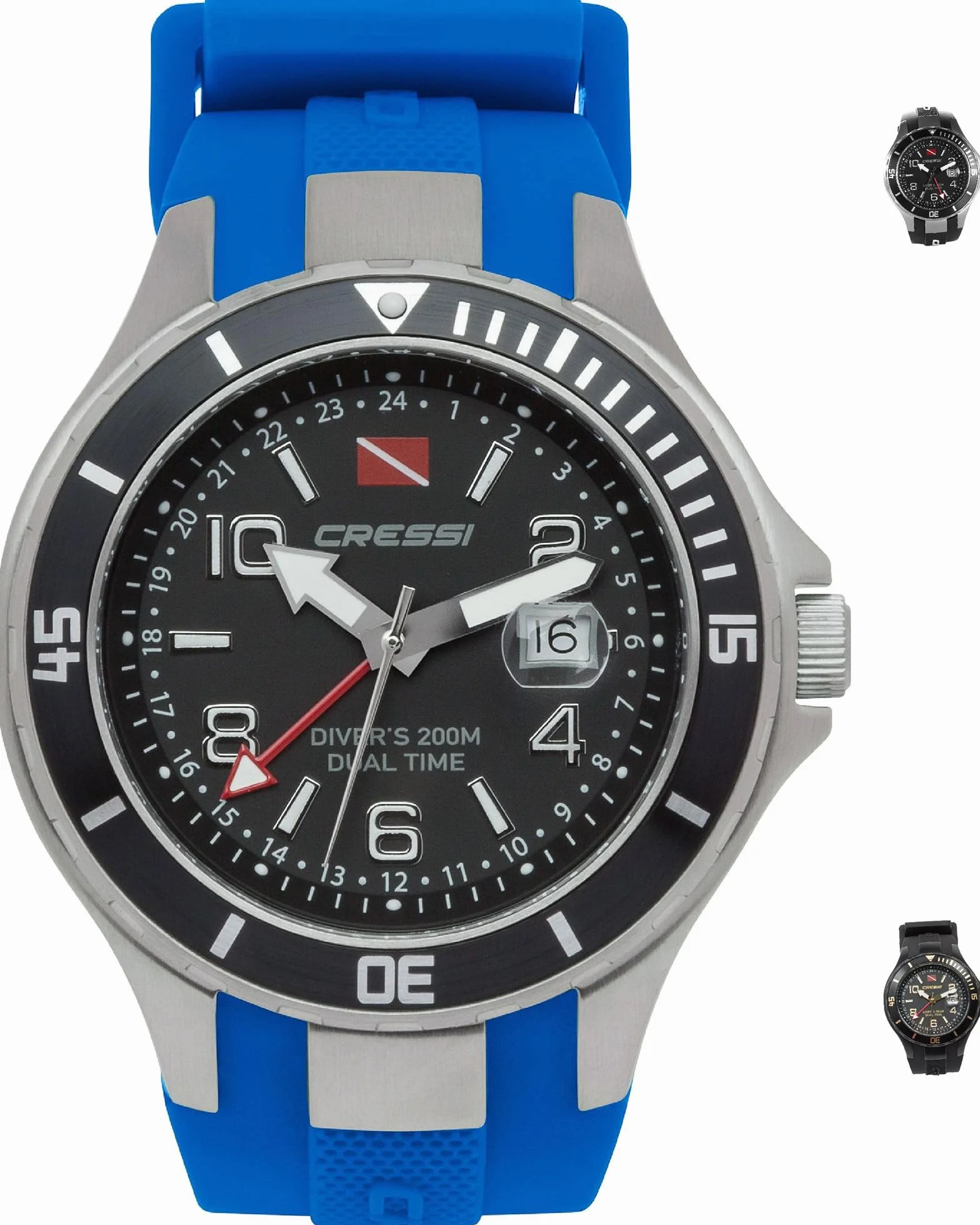 Cressi Traveller Dual Time Montre de Plongée 200m 20ATM
