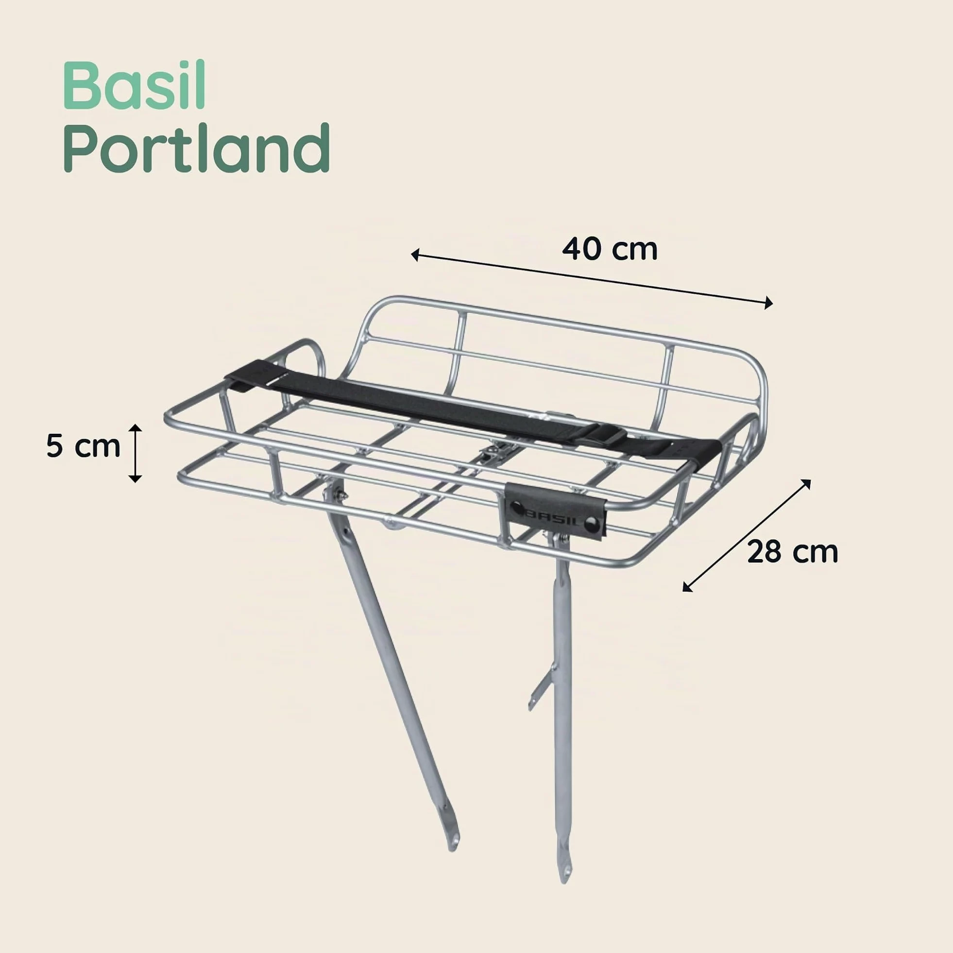 Basil Gepäckträger Portland for VR Schwarz, 26´´-28´´