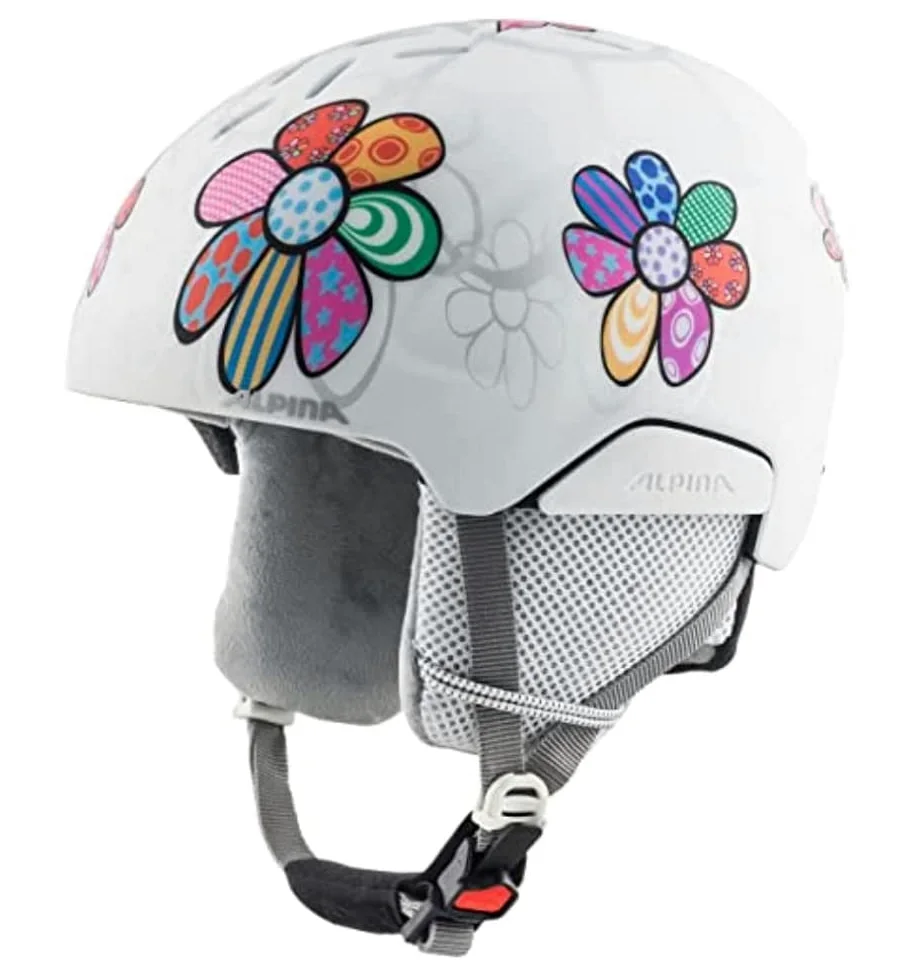 ALPINA Unisexe - Enfants, PIZI Casque de Ski, Patchwork-Flower Matt, 51-55 cm