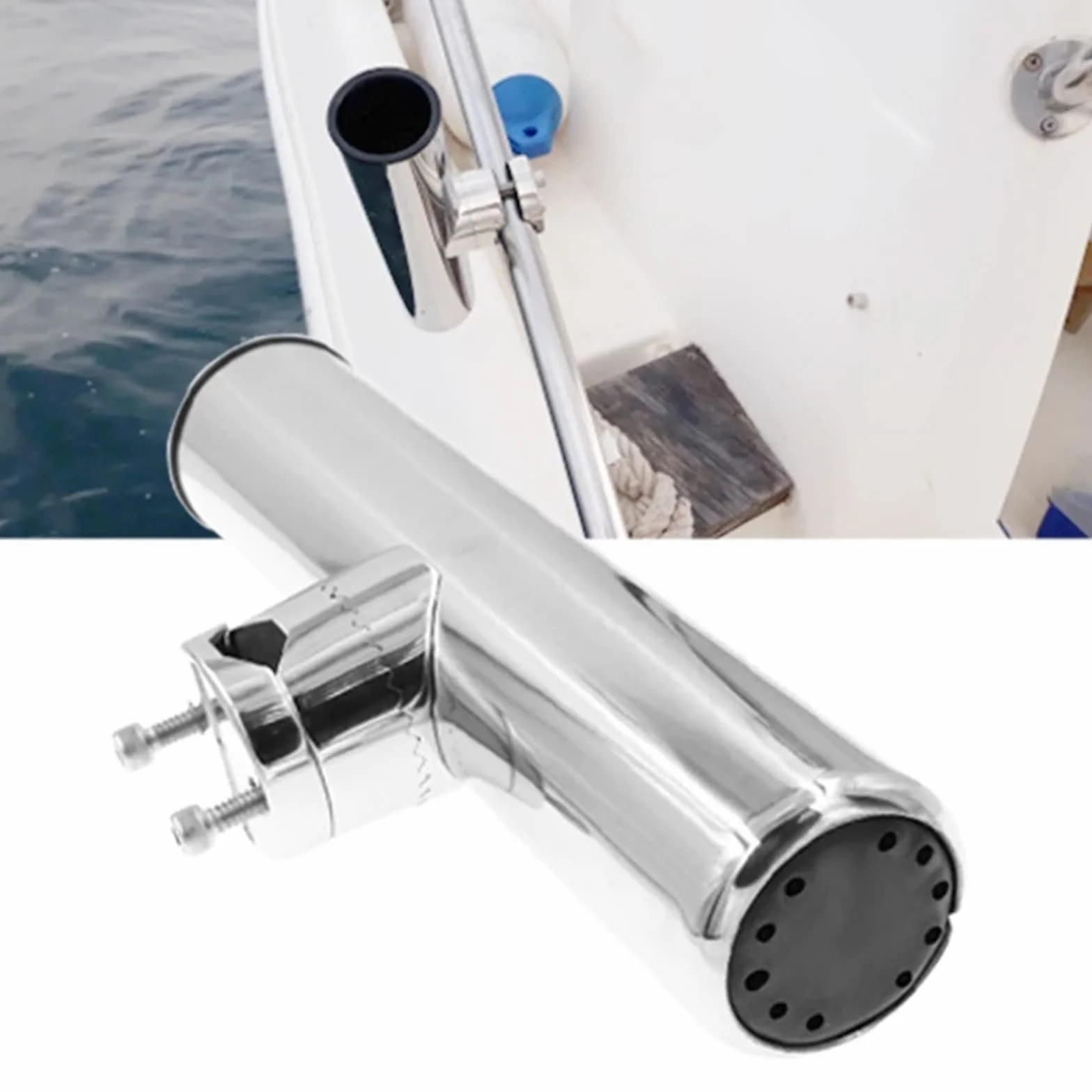 KAOLALI Porte Canne INOX Support Canne à Pêche Bateaux Yachts Rails 22-26 mm