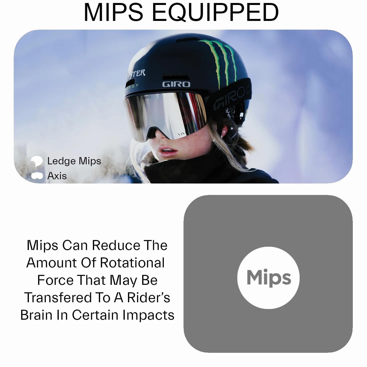 Giro Ledge FS MIPS Casque de Ski et de Snowboard M | Coque Rigide en ABS avec EPS, Protection MIPS, système in Form Fit System, Ventilation | Casque de Freestyle Matte Bark (Bicolore)
