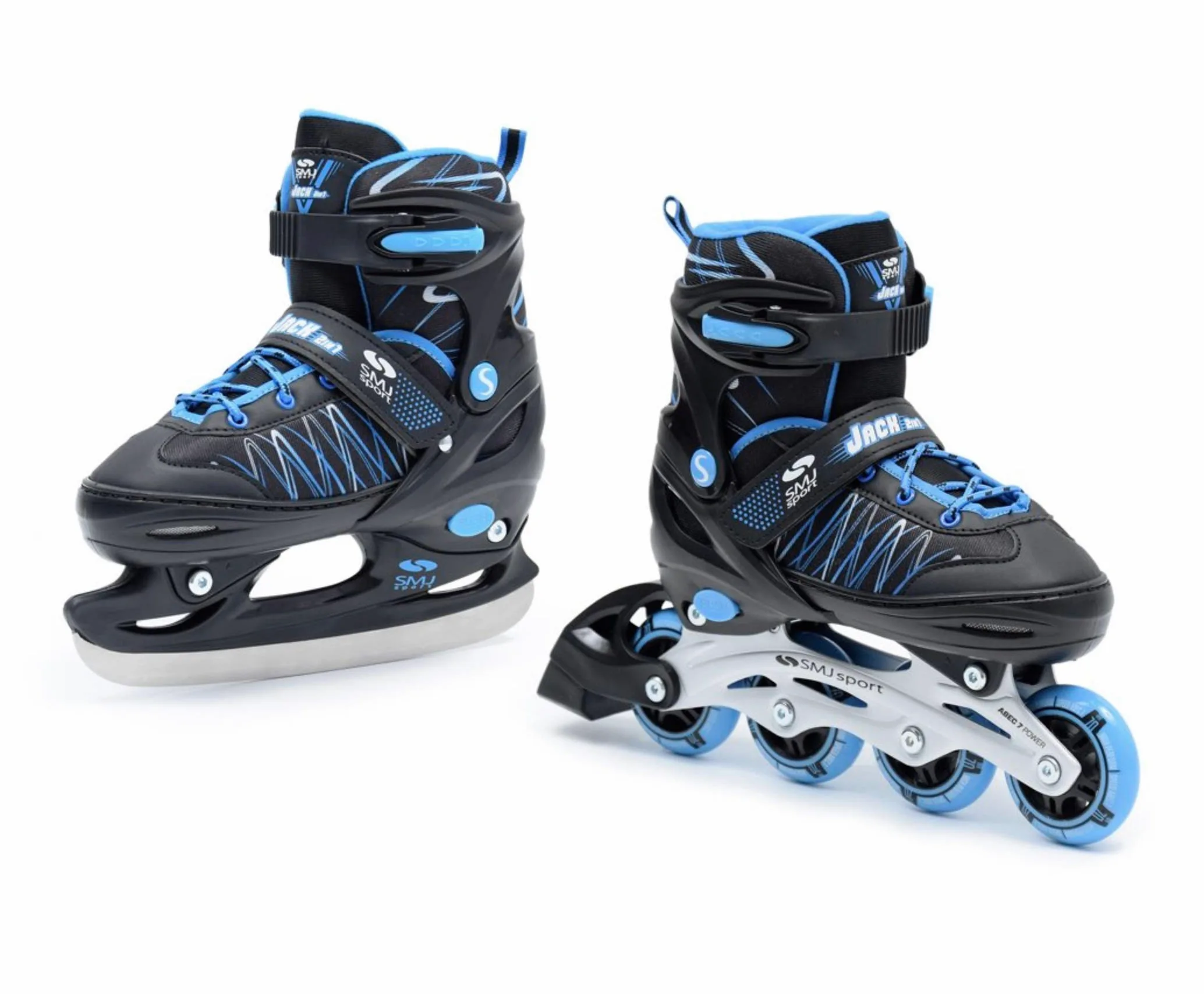 Patins à Glace 2 en 1 pour Enfant, réglables, ABEC7 Jack